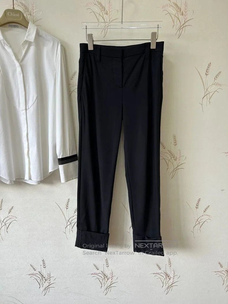 Brunello Cucinelli Brunello Cucinelli Blue Wool Casual Pants. Size US 26 / EU 42 - 1 Thumbnail