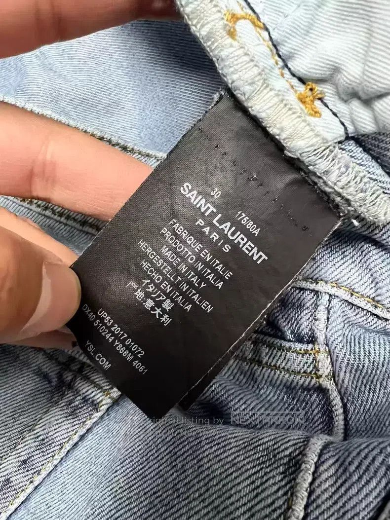 Saint Laurent Paris Saint Laurent Paris Light Blue Vintage Basic Denim Pants i Size US 30 / EU 46 - 4 Thumbnail