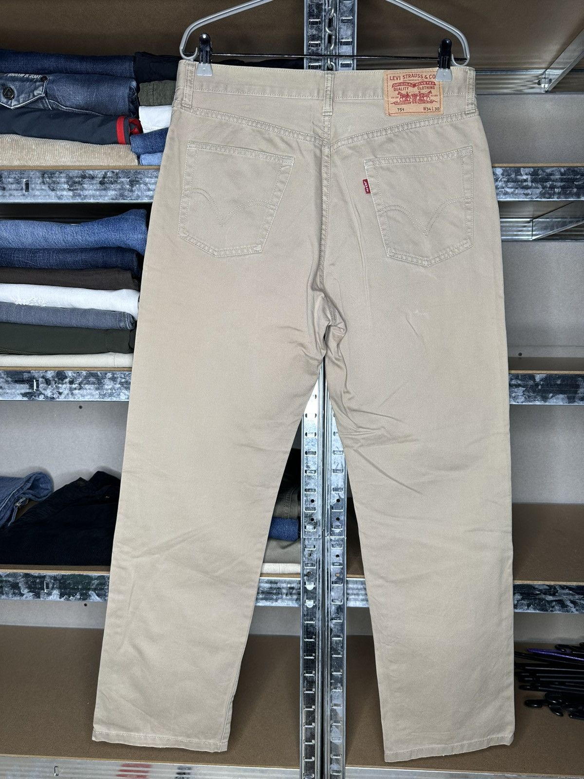 Levi's Levi’s 751 Beige Straight Fit Jeans W34 L30 Vintage Pants Size US 34 / EU 50 - 2 Thumbnail