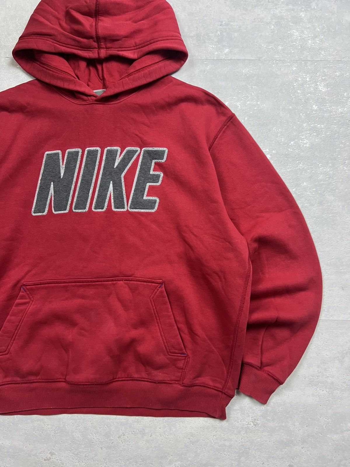 Nike 00s Nike Big Embroidered Logo Spellout Vintage Retro Hoodie Size US XL / EU 56 / 4 - 3 Thumbnail