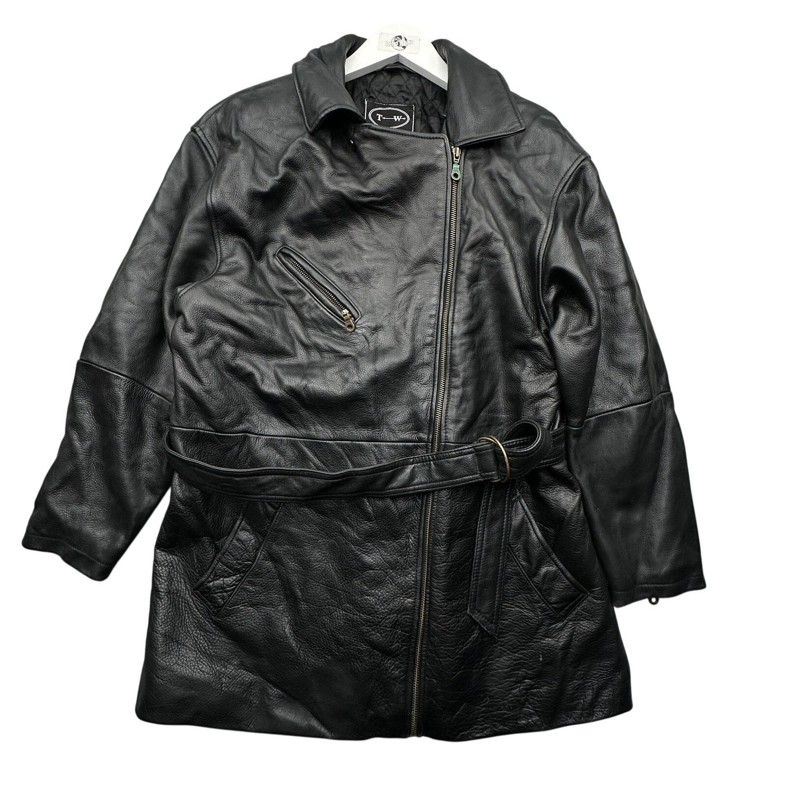 Tannery West Tannery West Belted Motorcycle Leather Coat Womens Medium Size M / US 6-8 / IT 42-44 - 1 Thumbnail