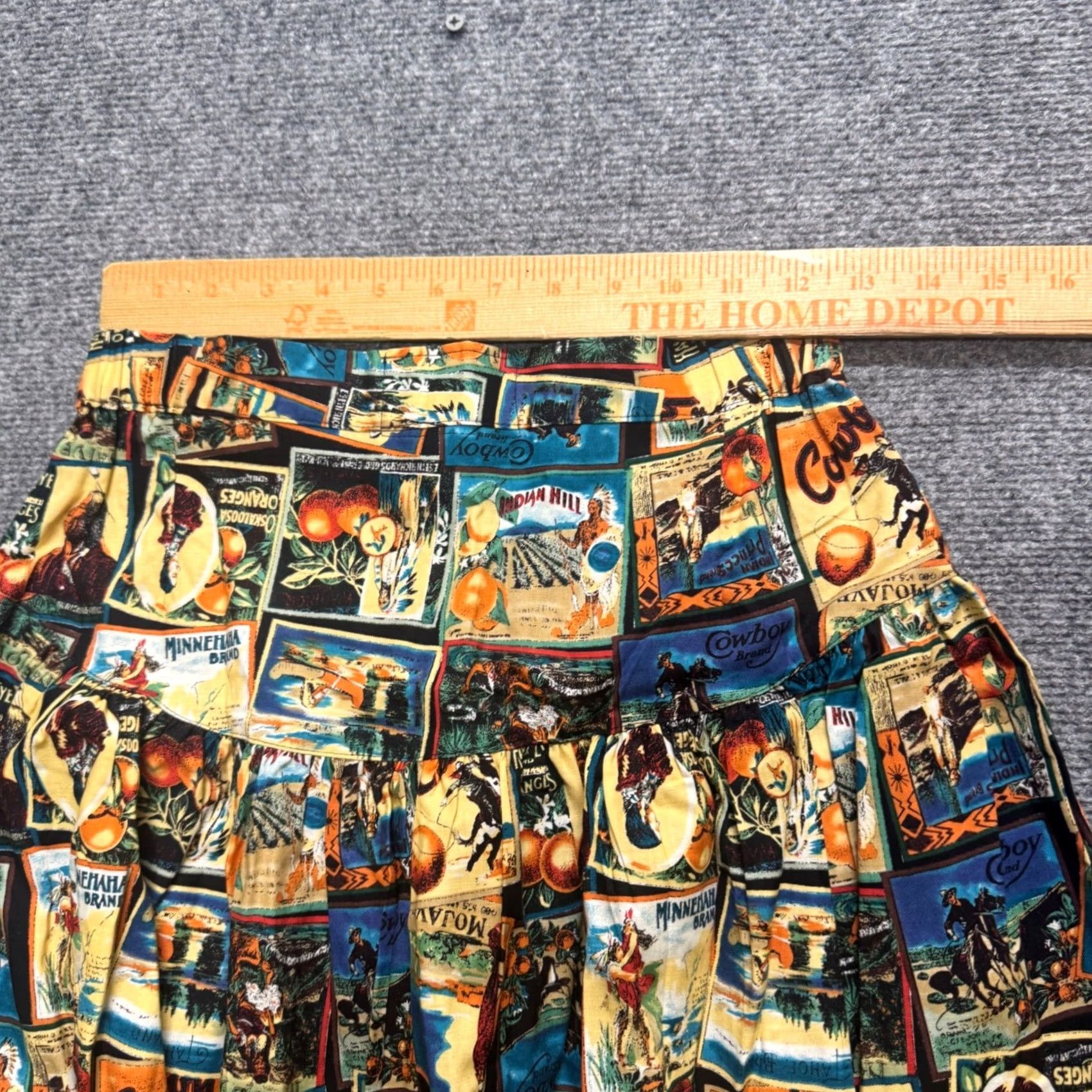 Vintage VINTAGE Skirt Western Novelty Print MIDI-LENGTH 80s R.D Women's L Made In USA Size 36" / US 14 / IT 50 - 3 Thumbnail