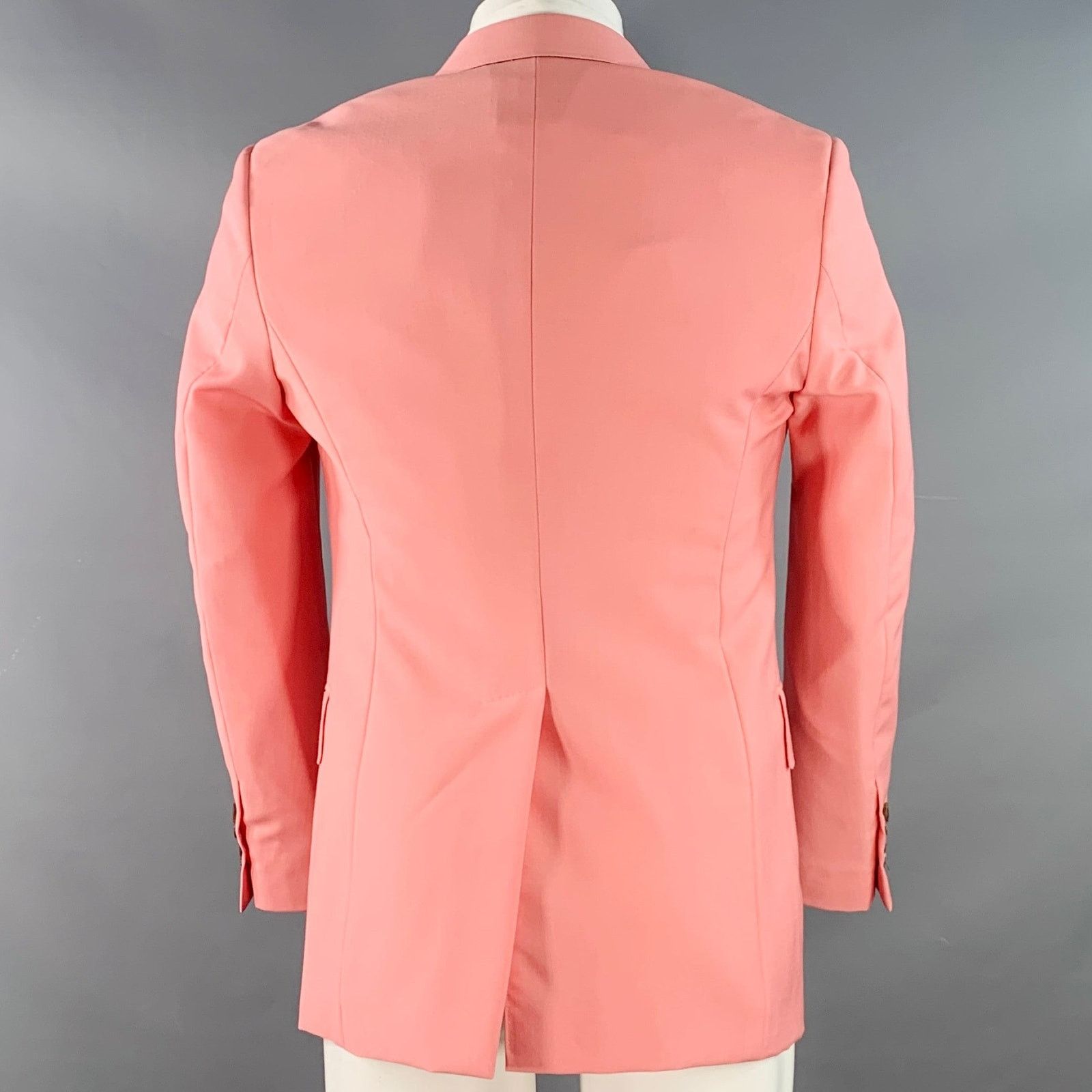 Alexander McQueen Size 40 Pink Wool Mohair Slim Fit Single Breasted Sport Coat Size 40R - 3 Thumbnail