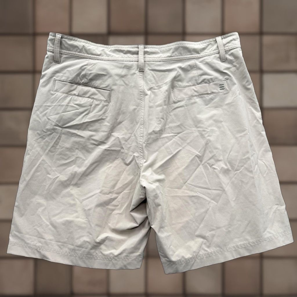 Vintage Free Fly Shorts Mens 36 Beige Chino Stretch Inseam 8 Casual Lightweight Comfort Size US 36 / EU 52 - 1 Thumbnail