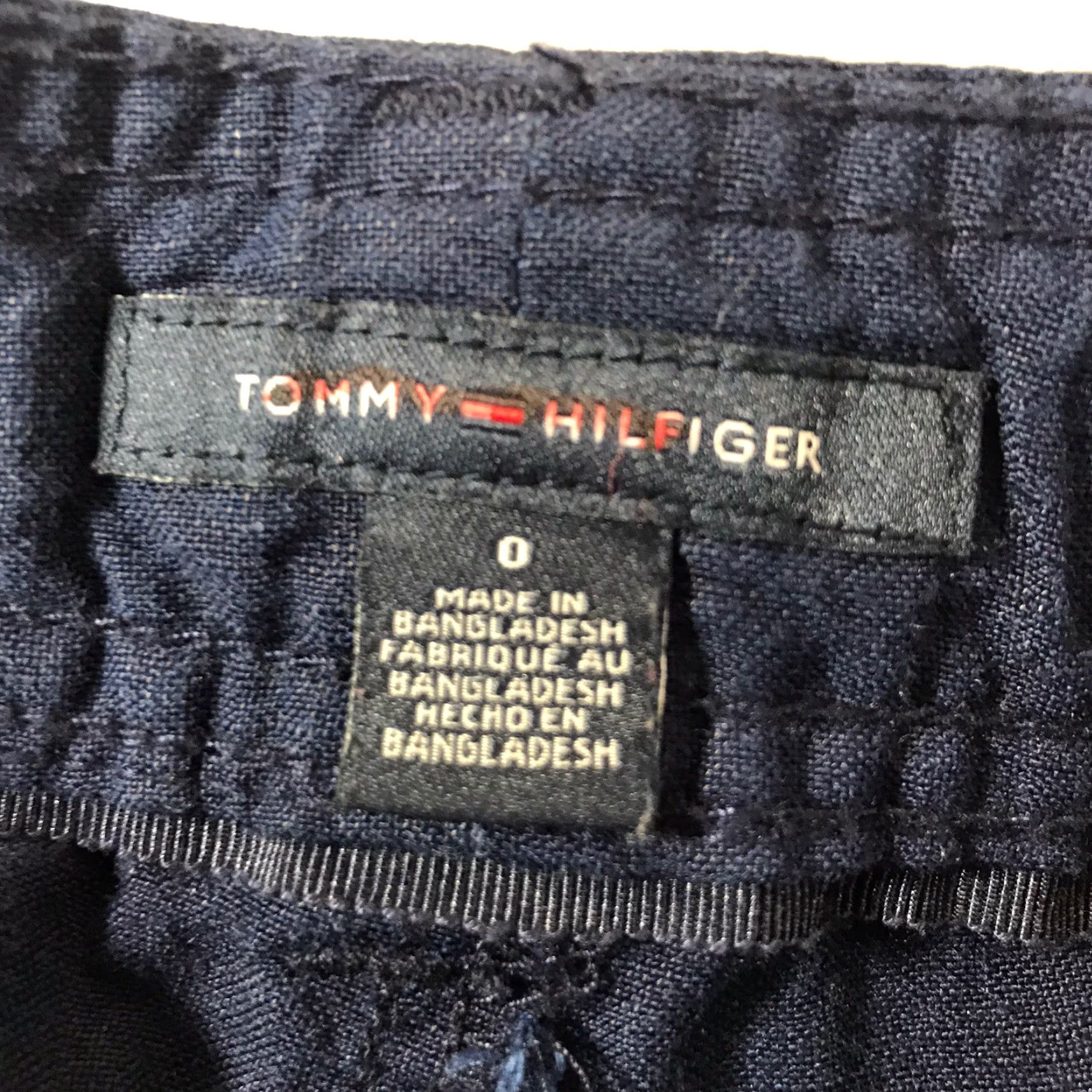 Tommy Hilfiger TOMMY HILFIGER Women's Dress Pants Size 0 Navy Linen Blend Casual Straight Leg Size 25" / US 0 / IT 36 - 3 Thumbnail