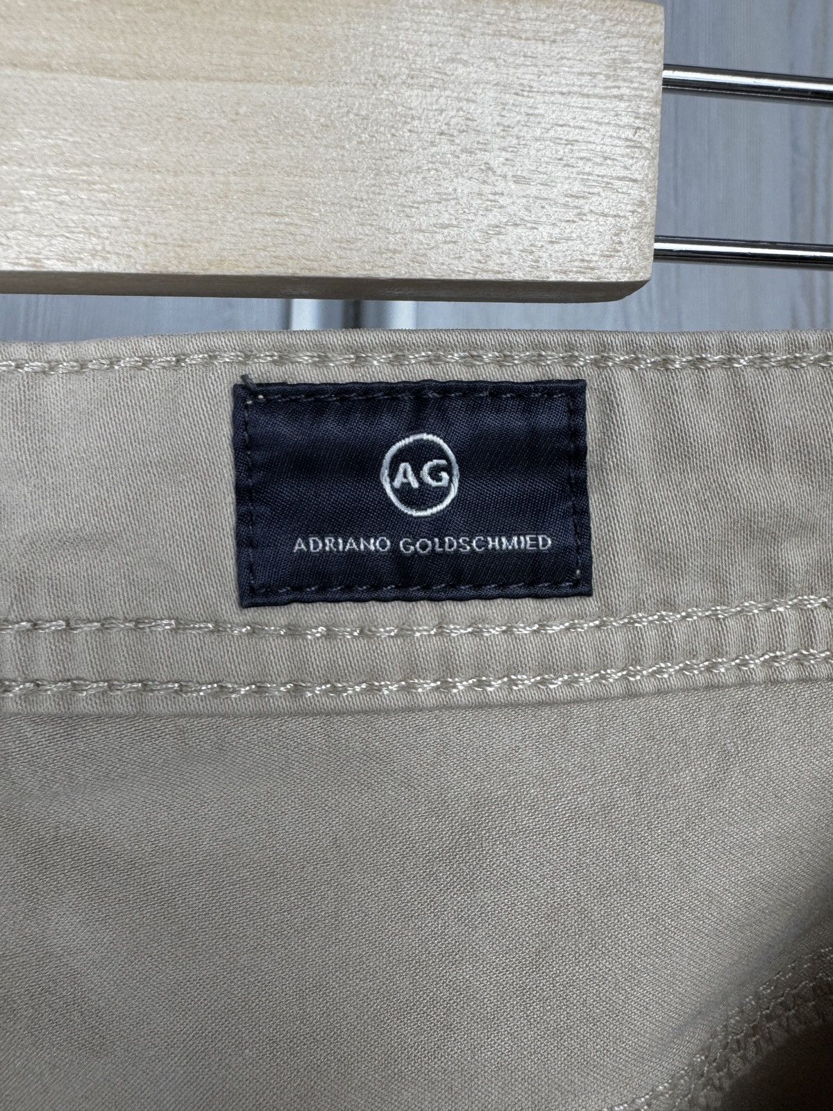 AG Adriano Goldschmied AG Adriano Goldschmied Pants Beige The Everett Slim Straight Size US 38 / EU 54 - 12 Thumbnail