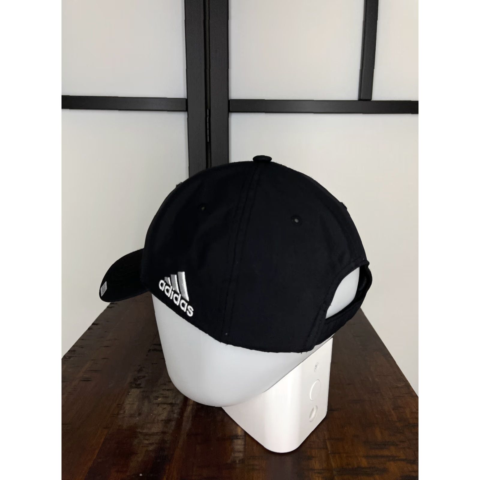 Adidas Adidas Hat Cap Strap Back One Size Adult Black Embroidered 100% Polyester Golf Baseball Cap Mens Hat Size ONE SIZE - 5 Thumbnail