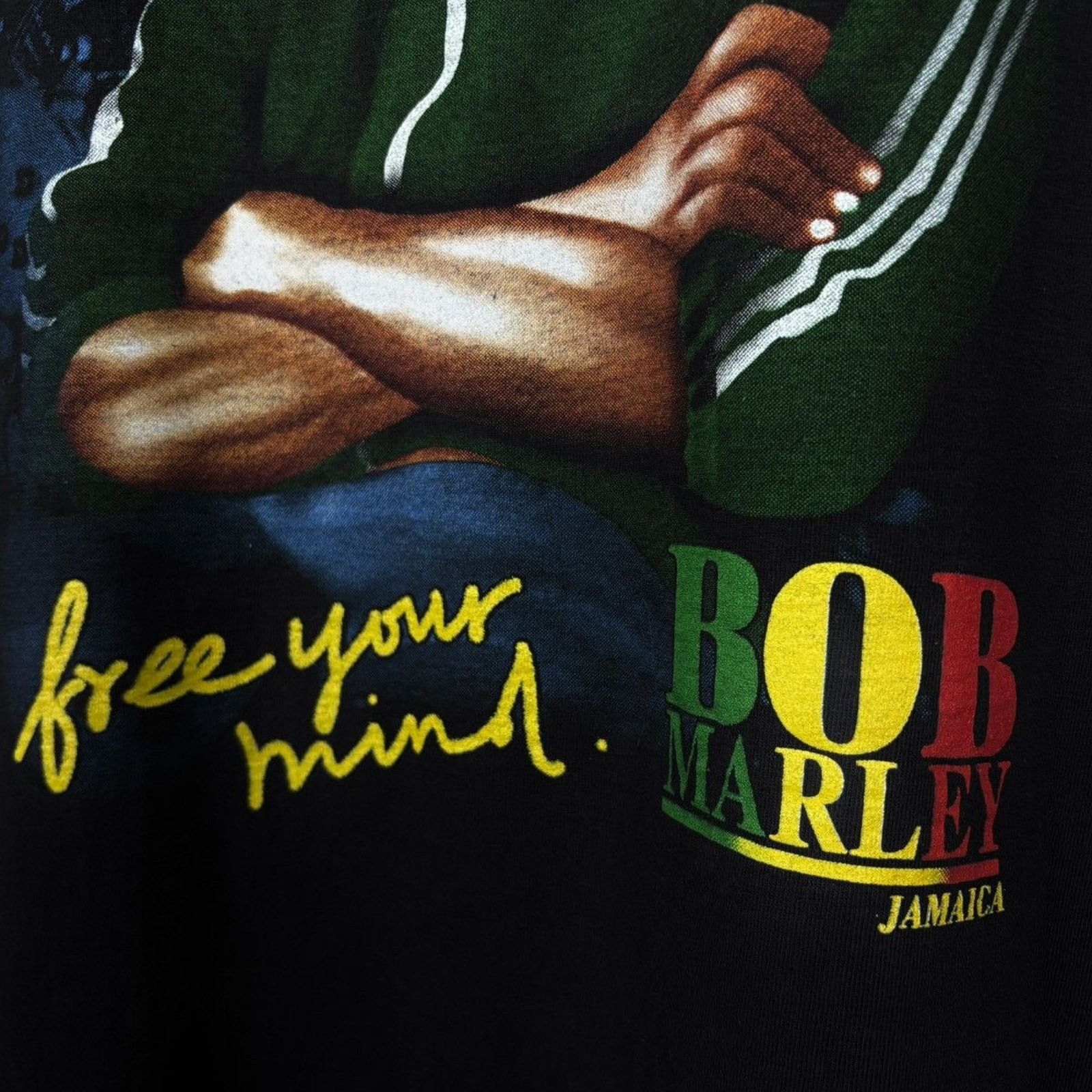 Band Tees × Vintage 🇯🇲BOB MARLEY Free your Mind T Size US M / EU 48-50 / 2 - 3 Thumbnail