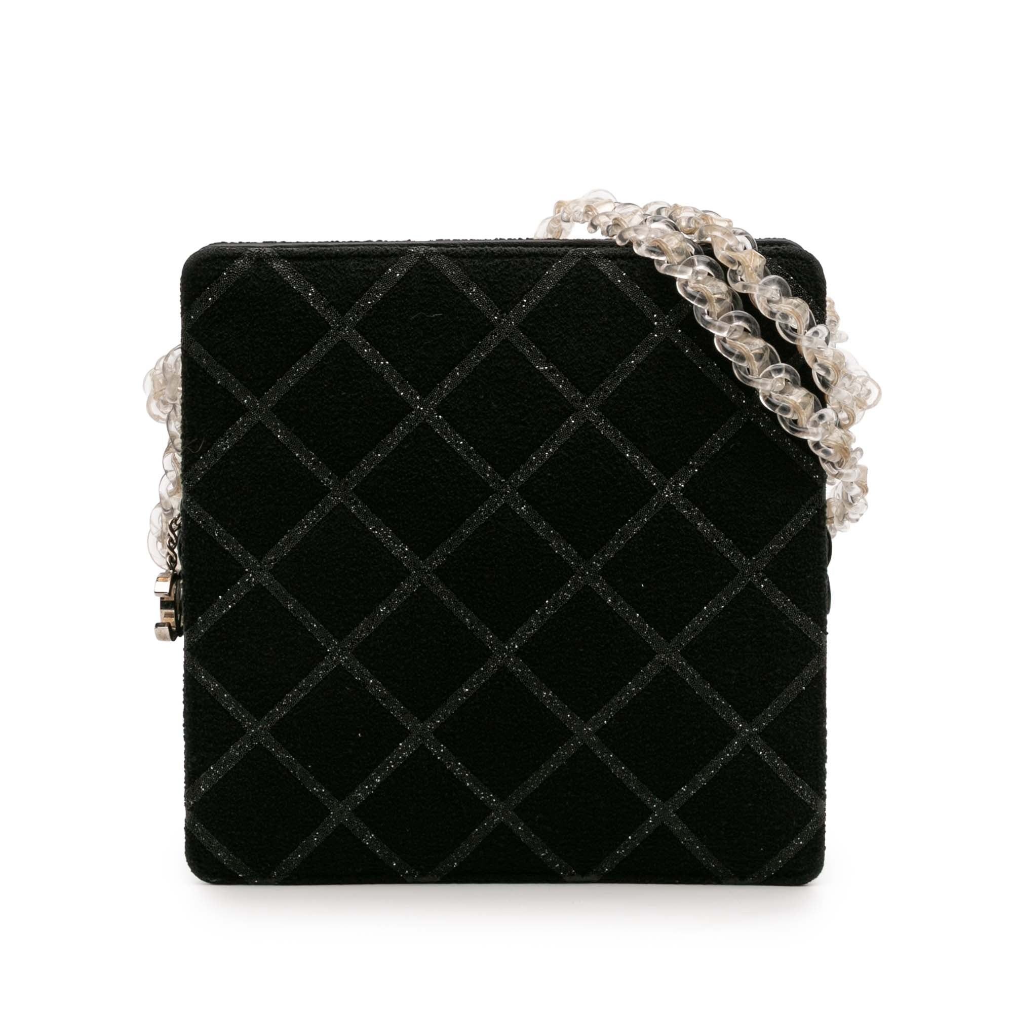 Chanel Tweed and Resin Zipped Chain Shopping Bag Size ONE SIZE - 1 Thumbnail