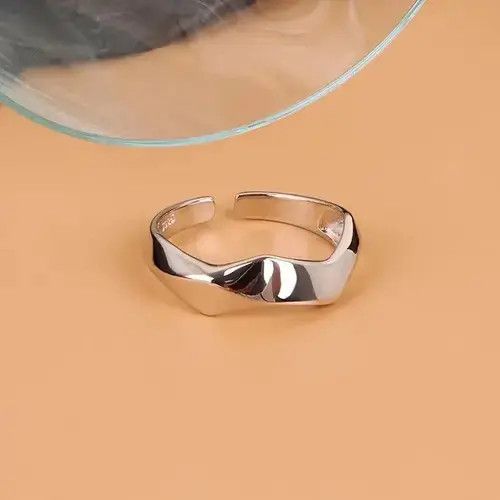 Other Silver Color Irregular Adjustable Ring Size ONE SIZE - 3 Thumbnail
