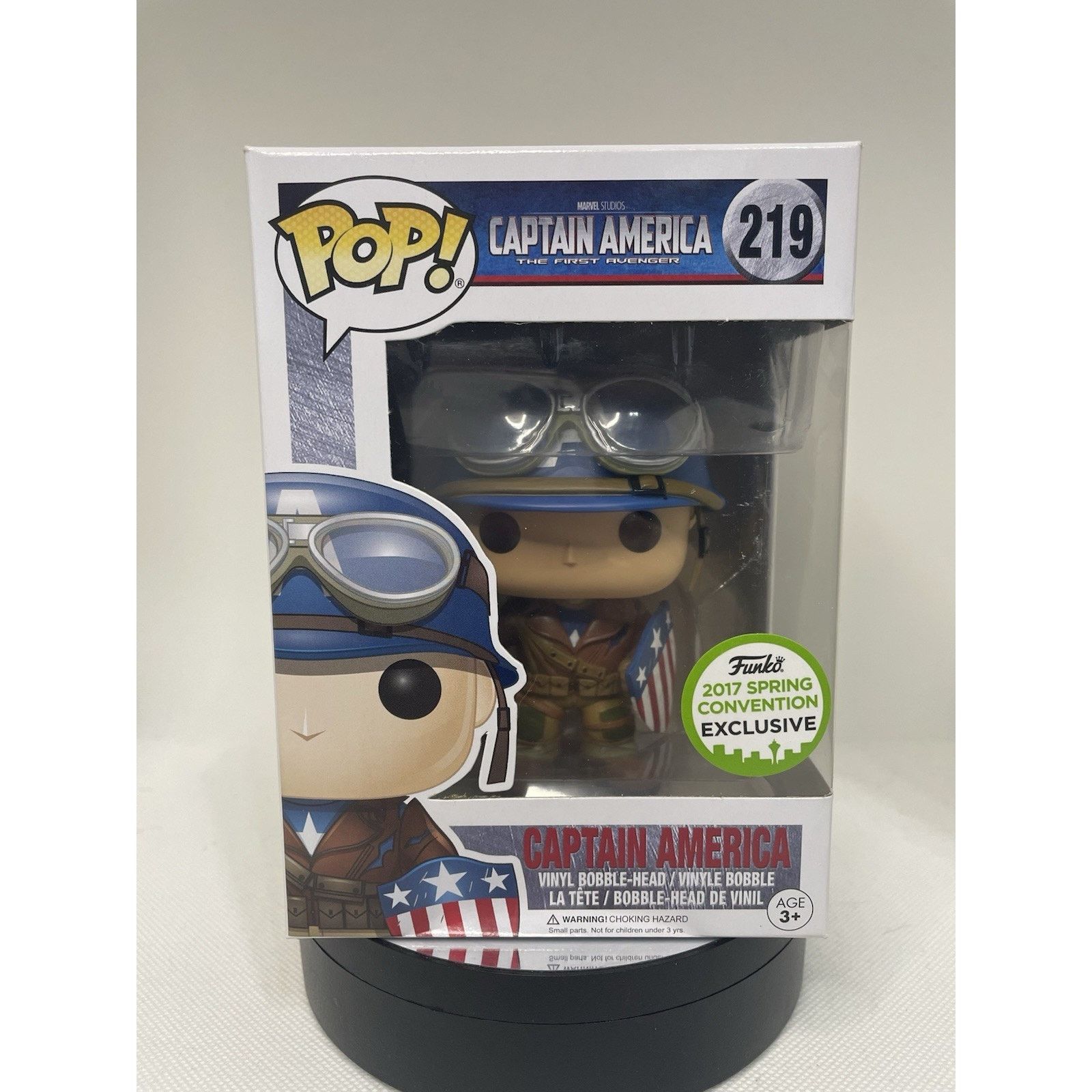 Marvel Comics Funko Pop Captain America 219 2017 Spring Convention Size ONE SIZE - 1 Thumbnail
