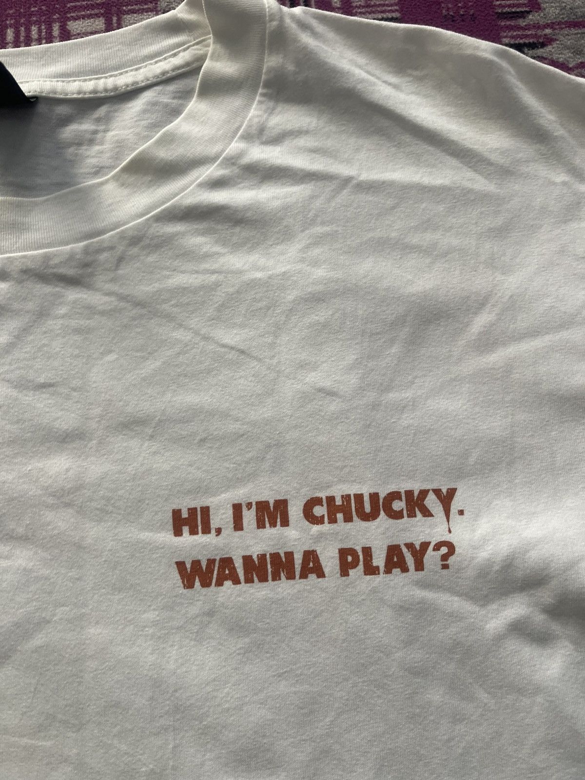 GU × Universal Studios VINTAGE CHUCKY PHOTO TEE VERY RARE Size US XL / EU 56 / 4 - 4 Thumbnail
