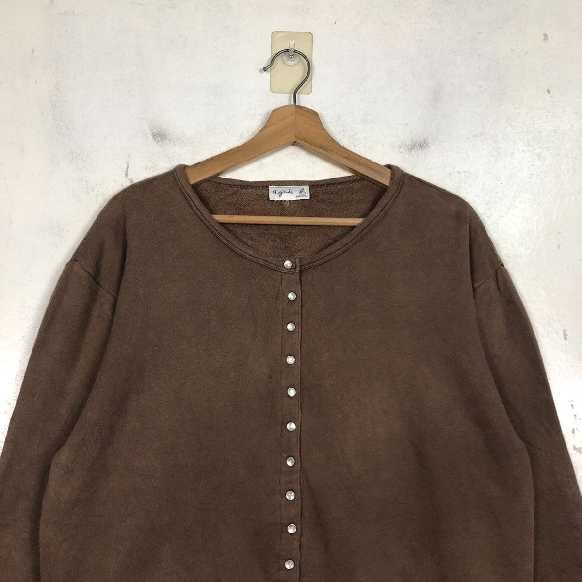 agnes b. 📌Vintage Snap Button Cardigan Agnes B. Rich Brown Size US M / EU 48-50 / 2 - 5 Thumbnail