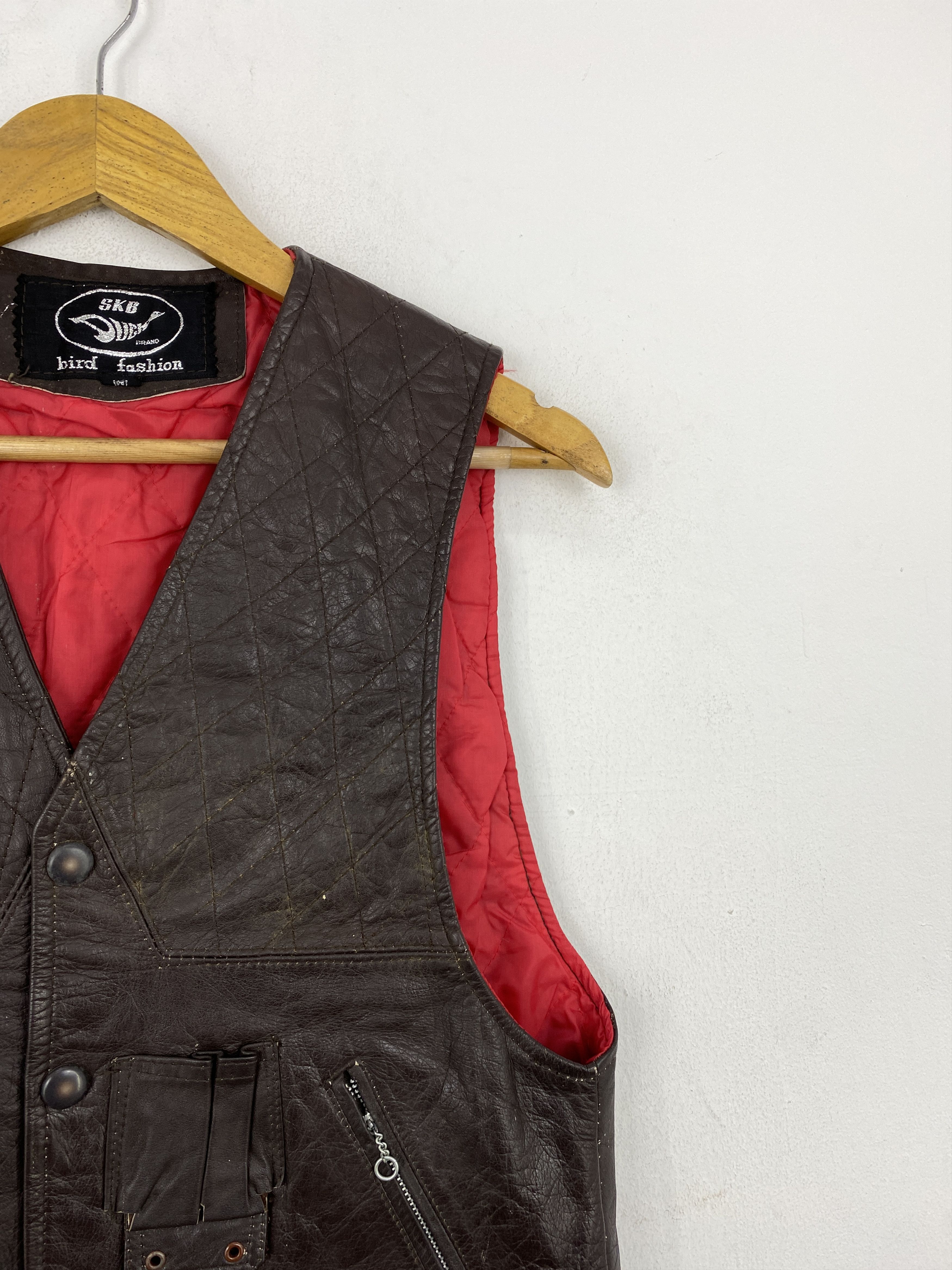 Japanese Brand × Vintage Vintage Japanese Brand Tactical Multi Pocket Leather Vest Size US M / EU 48-50 / 2 - 8 Thumbnail