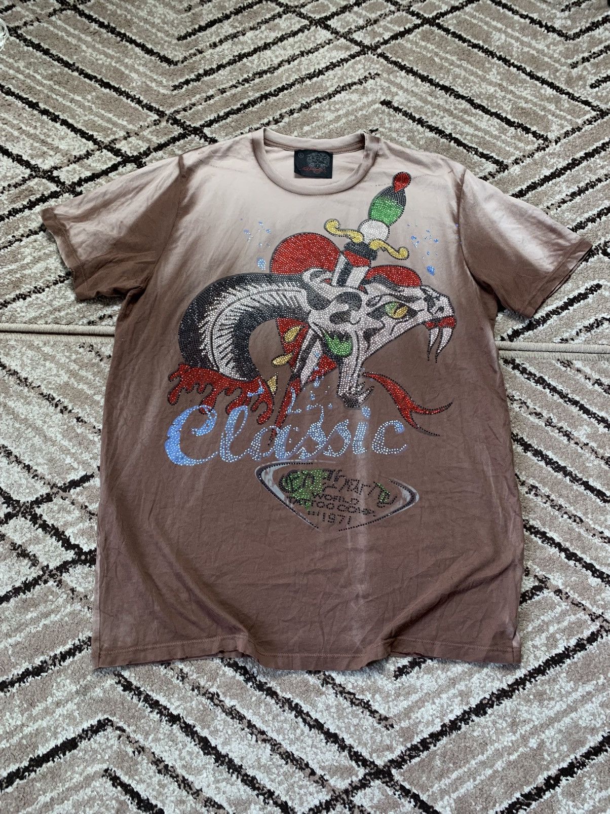 Christian Audigier Vintage Y2K Ed Hardy Tee Sexy Logo Skulls Life Love Swag Size US L / EU 52-54 / 3 - 3 Thumbnail