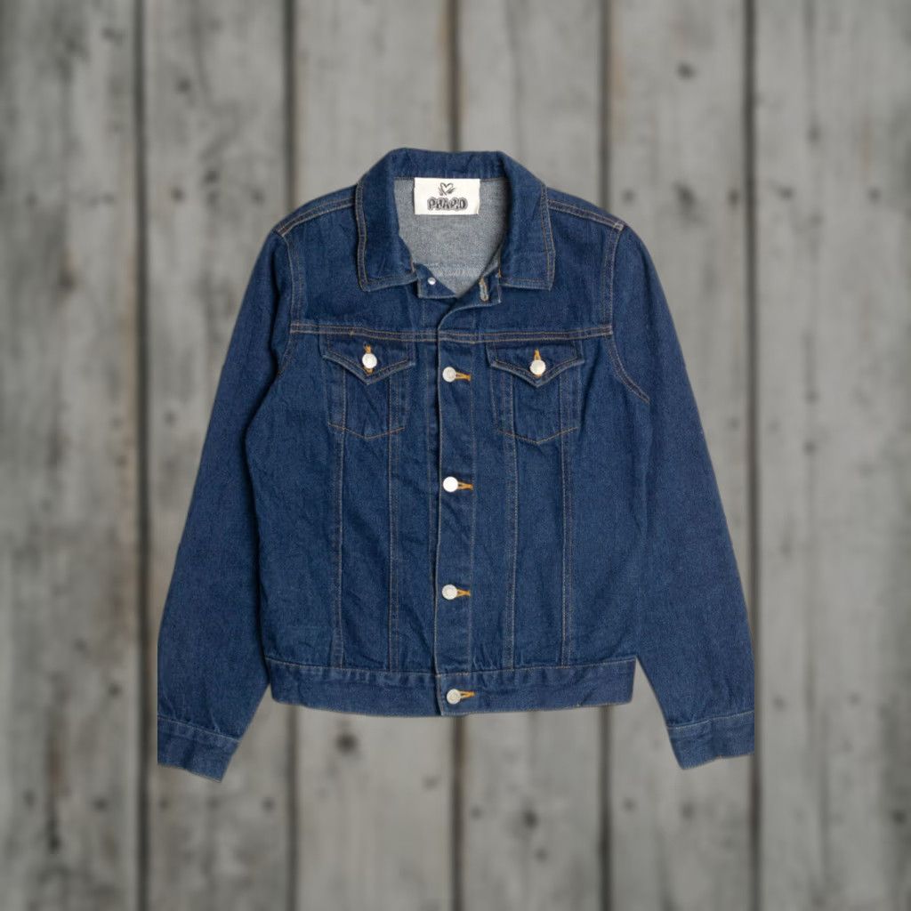 Vintage VINTAGE Phard Denim Jacket Medium Dark Blue Distressed Look Jacket Mens Size US M / EU 48-50 / 2 - 1 Thumbnail