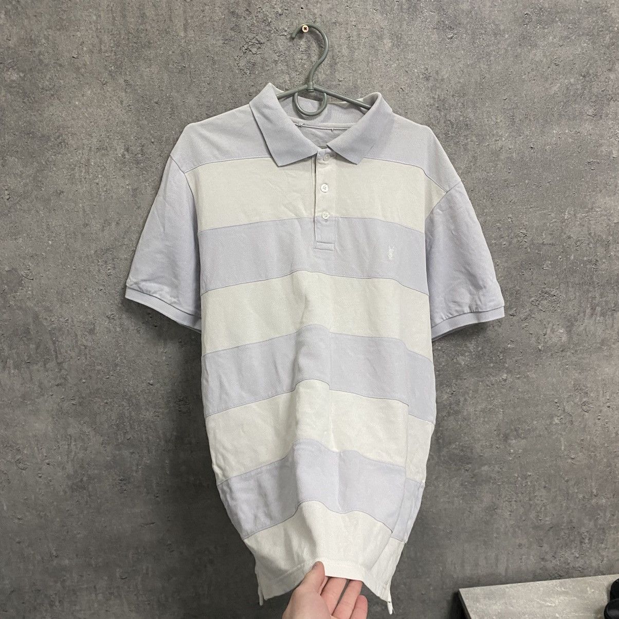 Yves Saint Laurent Vintage Yves Saint Laurent YSL Polo T-Shirt Striped Rugby Size US XL / EU 56 / 4 - 2 Thumbnail