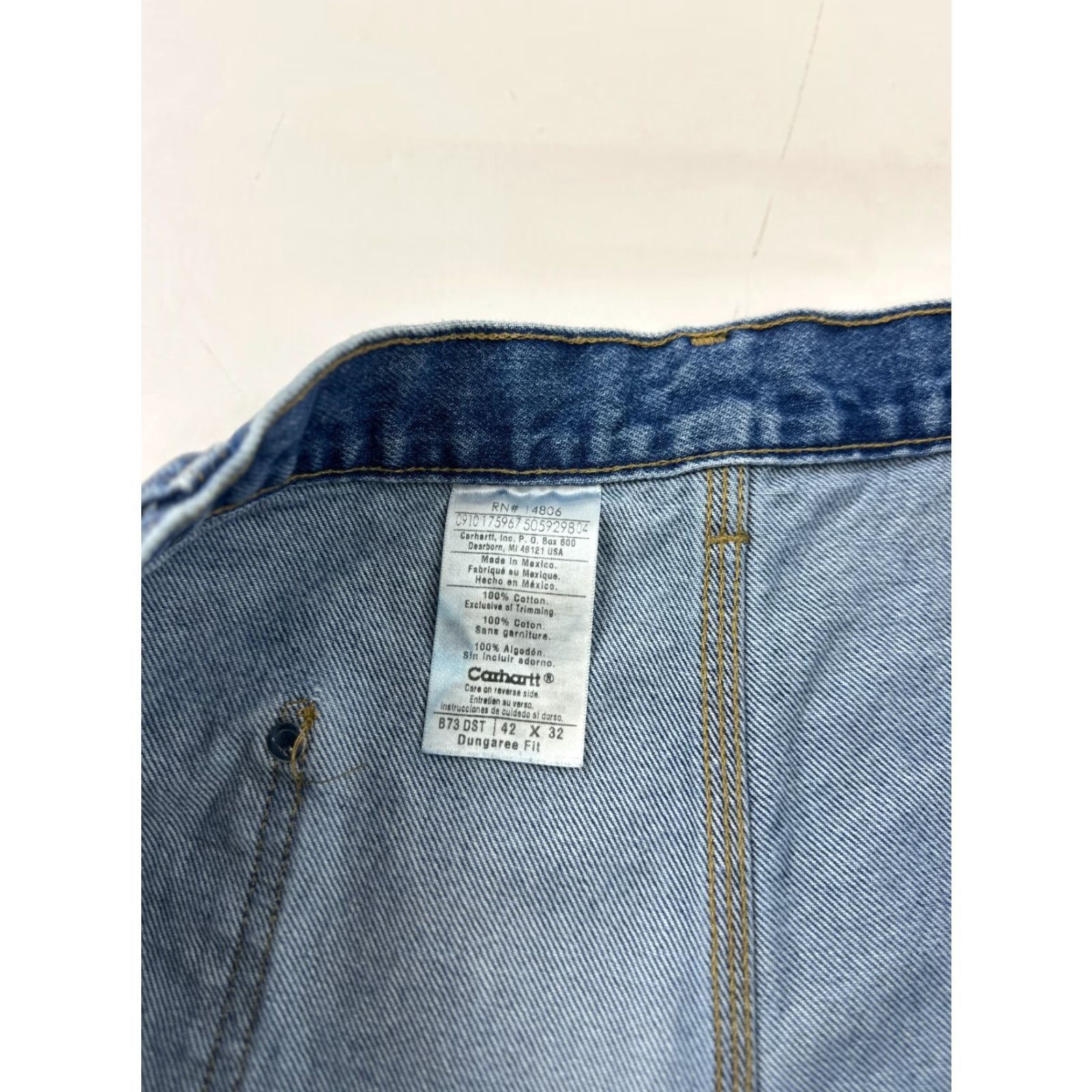 Carhartt VINTAGE: No? (Wait) Carhartt Jeans Mens 42x32 Blue Denim Cotton Workwear Dungaree Fit Straight Leg Size US 42 / EU 58 - 7 Thumbnail