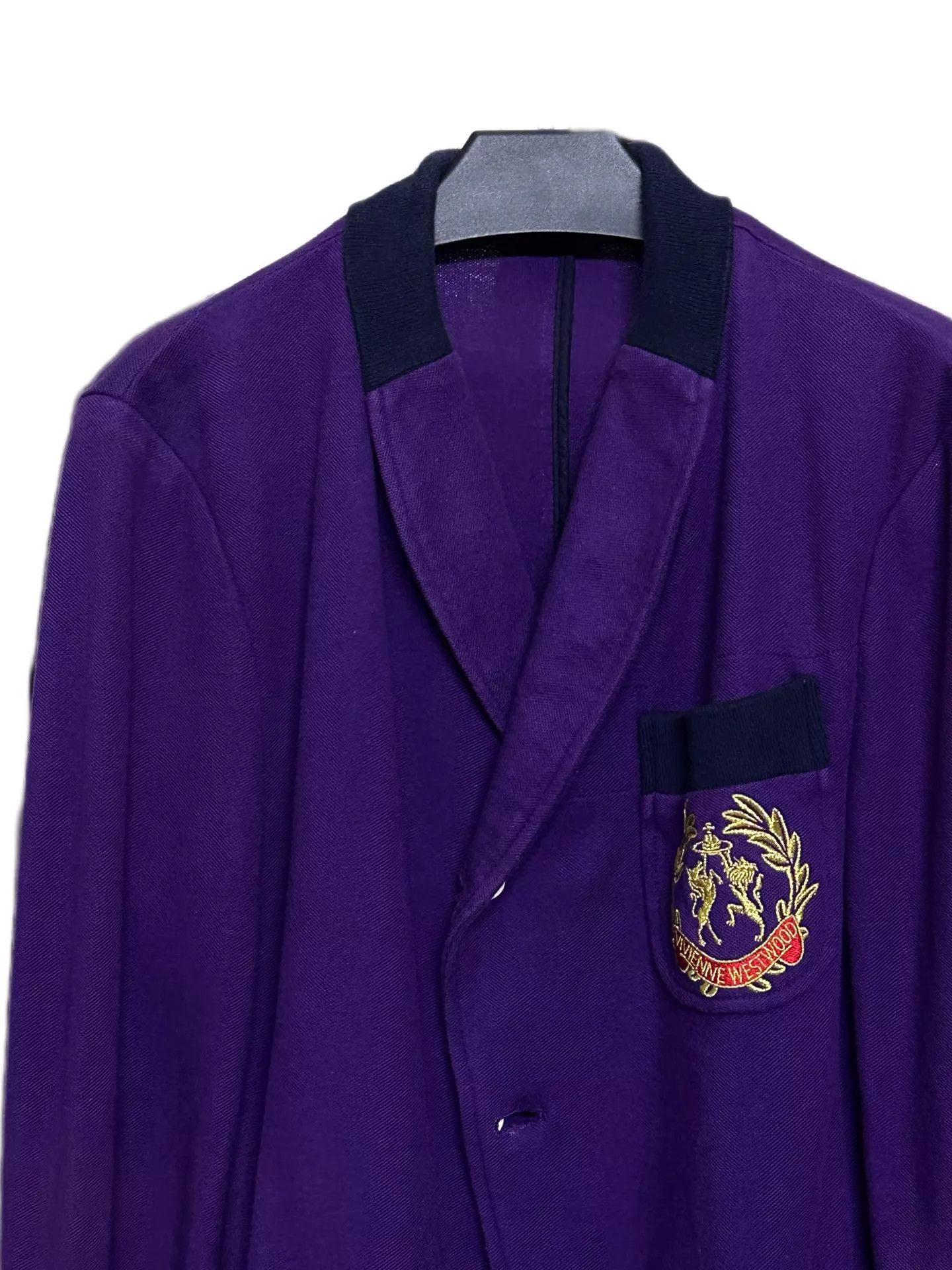 Vivienne Westwood Vivienne Westwood 90s Preppy Purple Navy Crest Jacket Size US S / EU 44-46 / 1 - 3 Thumbnail