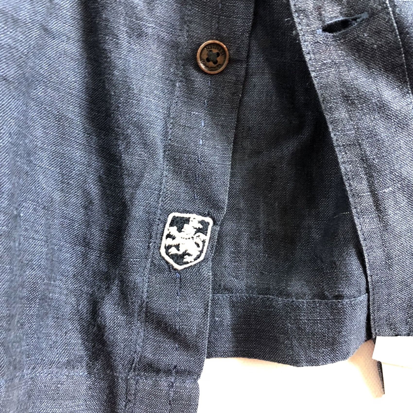 Nat Nast MENS Nat Nast Casual Shirt L 100% Linen Blue Solid Shirtsleeves Button-Up Long Sleeve Cotton? No, Linen solid. Size US L / EU 52-54 / 3 - 5 Thumbnail