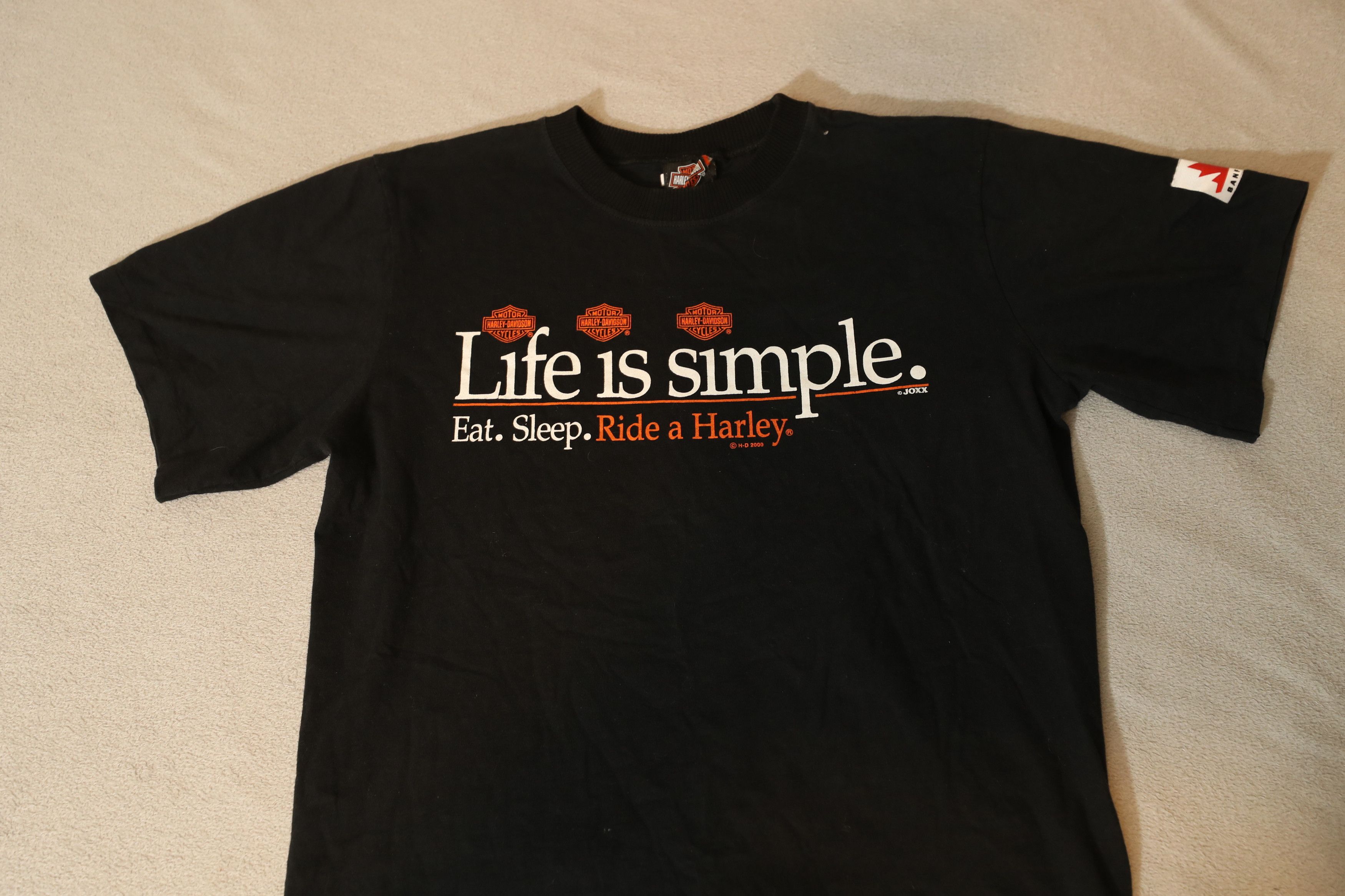 Harley Davidson Harley Davidson 2000 Eat Sleep Ride a Harley Banff Tee (M) Size US M / EU 48-50 / 2 - 3 Thumbnail