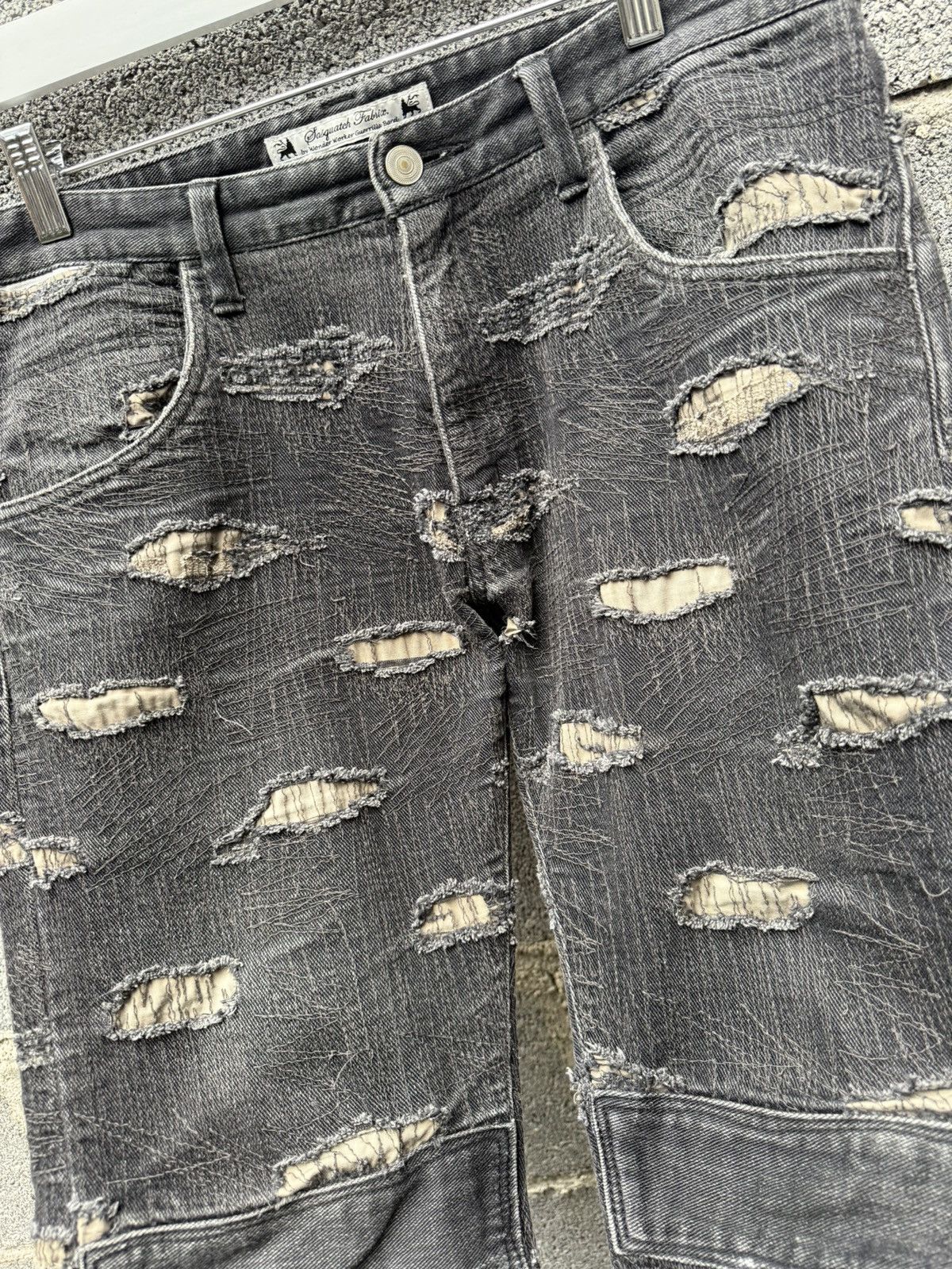 Sasquatchfabrix Sasquatchfabrix Boro Repair Stitch Denim Size US 30 / EU 46 - 4 Thumbnail