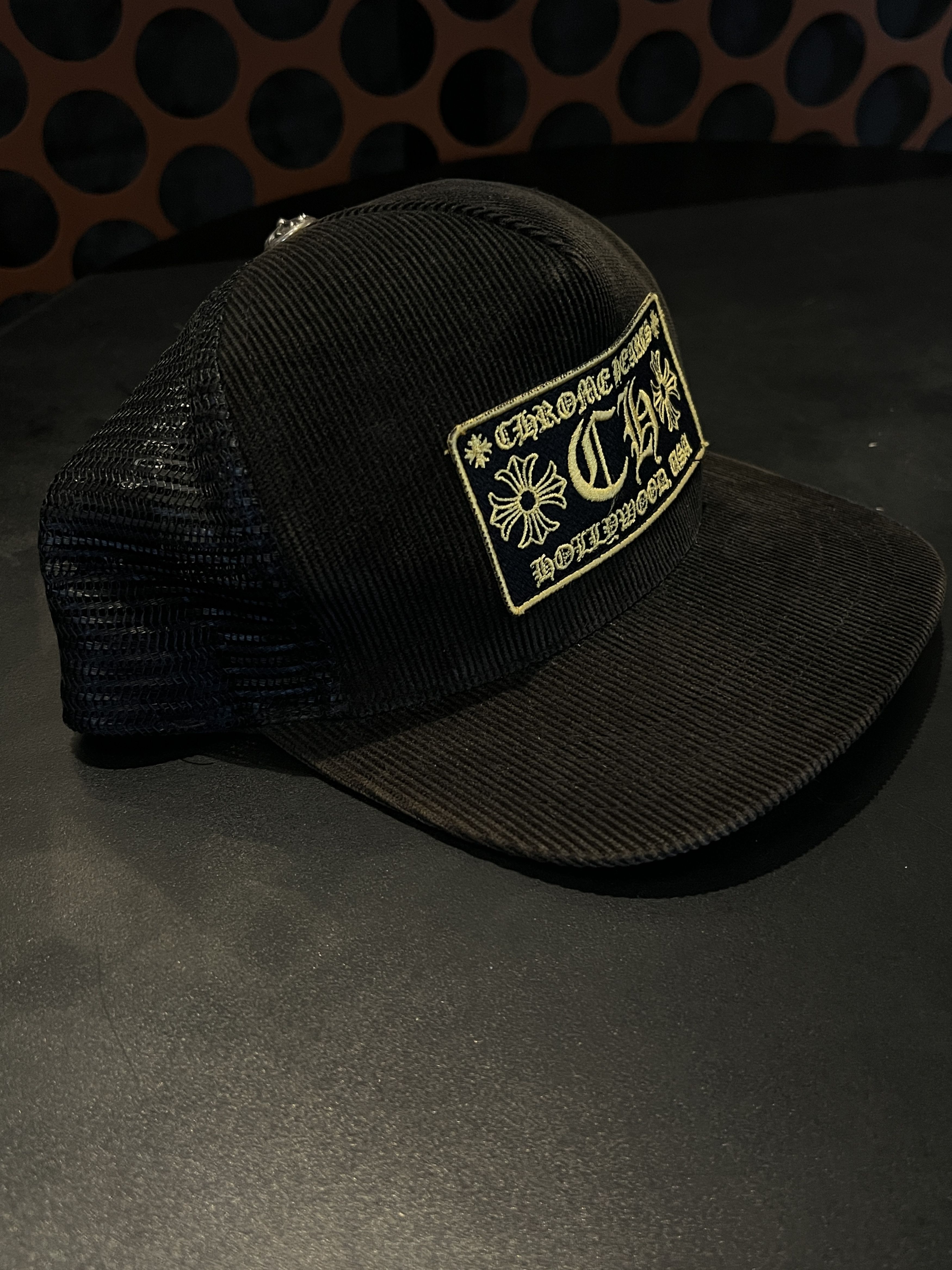 Chrome Hearts CHROME HEARTS CH Corduroy Black/Yellow Trucker Hat Size ONE SIZE - 15 Thumbnail