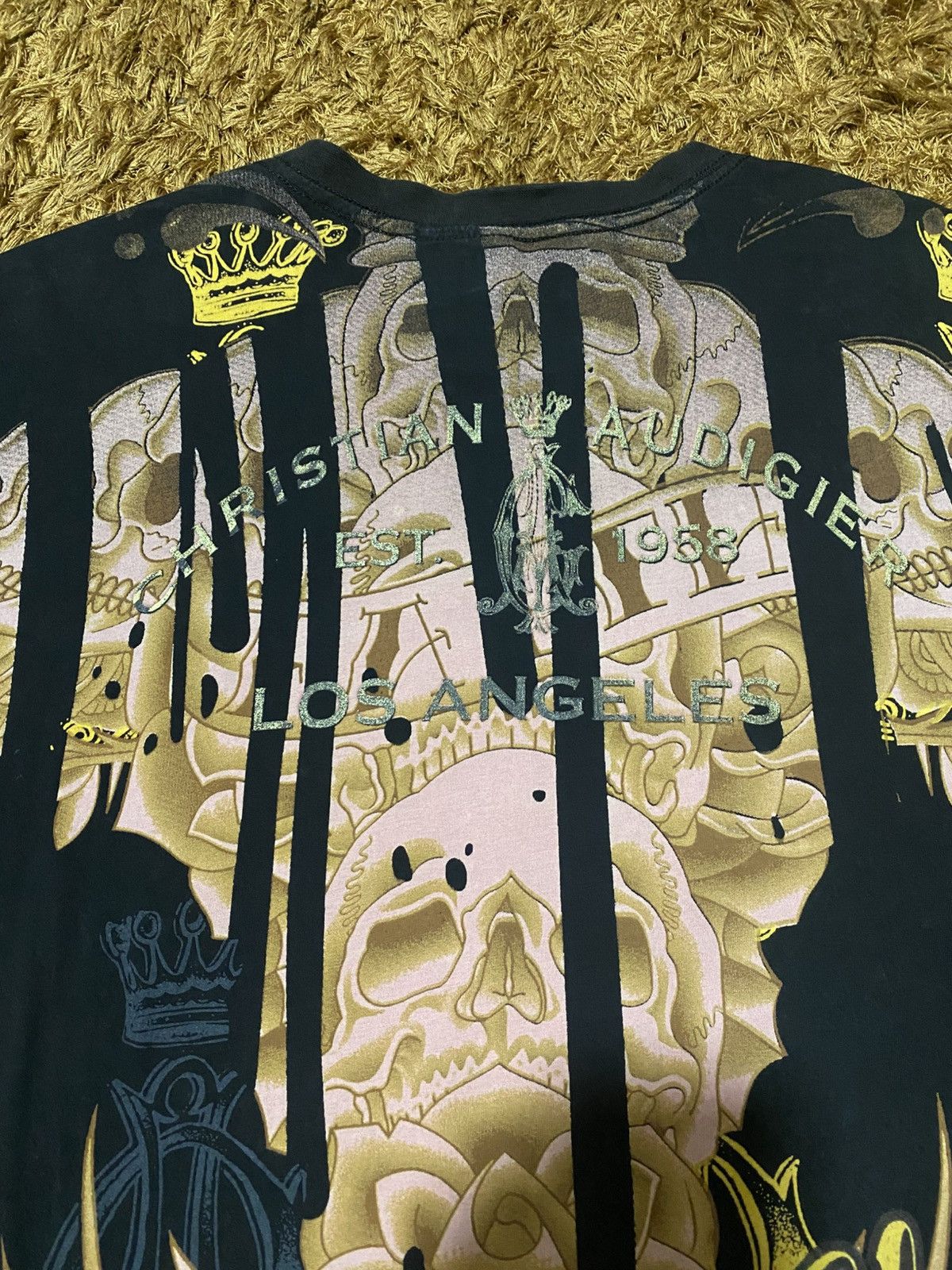 Christian Audigier Ed Hardy By Christian Audiger With Rhinestone Tattoo Artwork Size US XXL / EU 58 / 5 - 6 Thumbnail