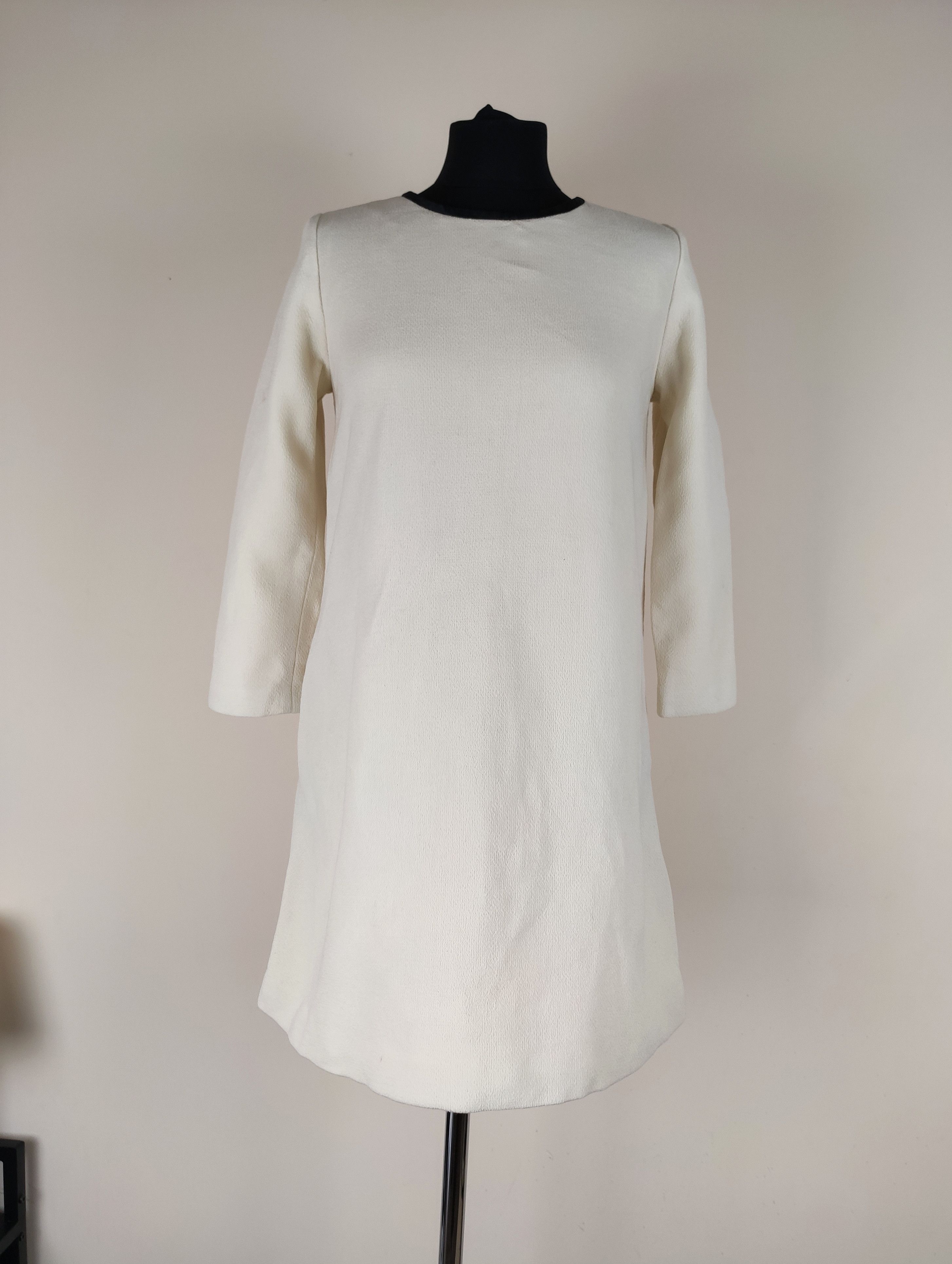 Designer Bouchra Jarrar women virgin wool dress AW2007 creamy Size S / US 4 / IT 40 - 2 Thumbnail