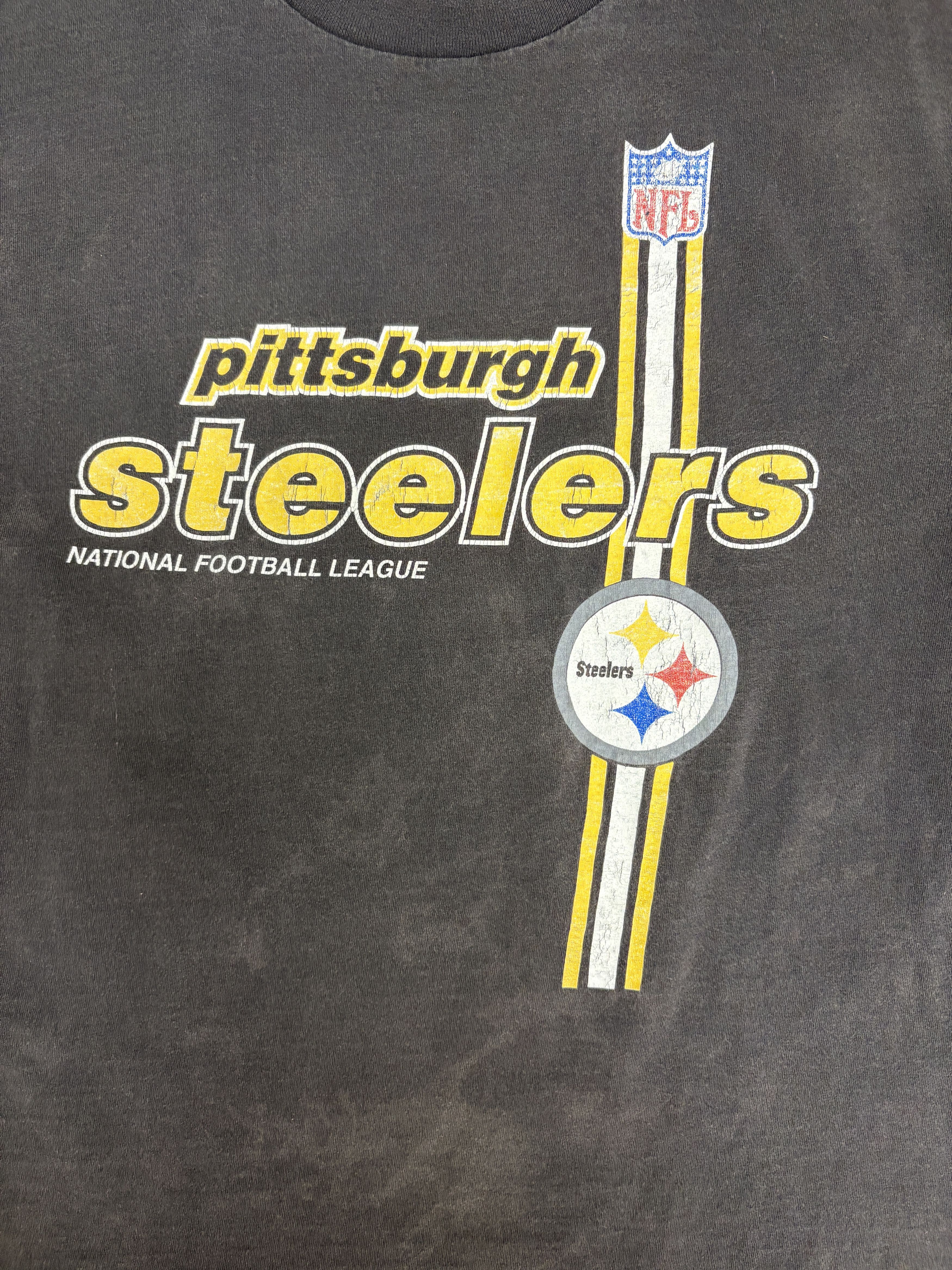 Logo Athletic × Vintage Pittsburgh Steelers Vintage Black T-Shirt Tee Size US L / EU 52-54 / 3 - 2 Thumbnail