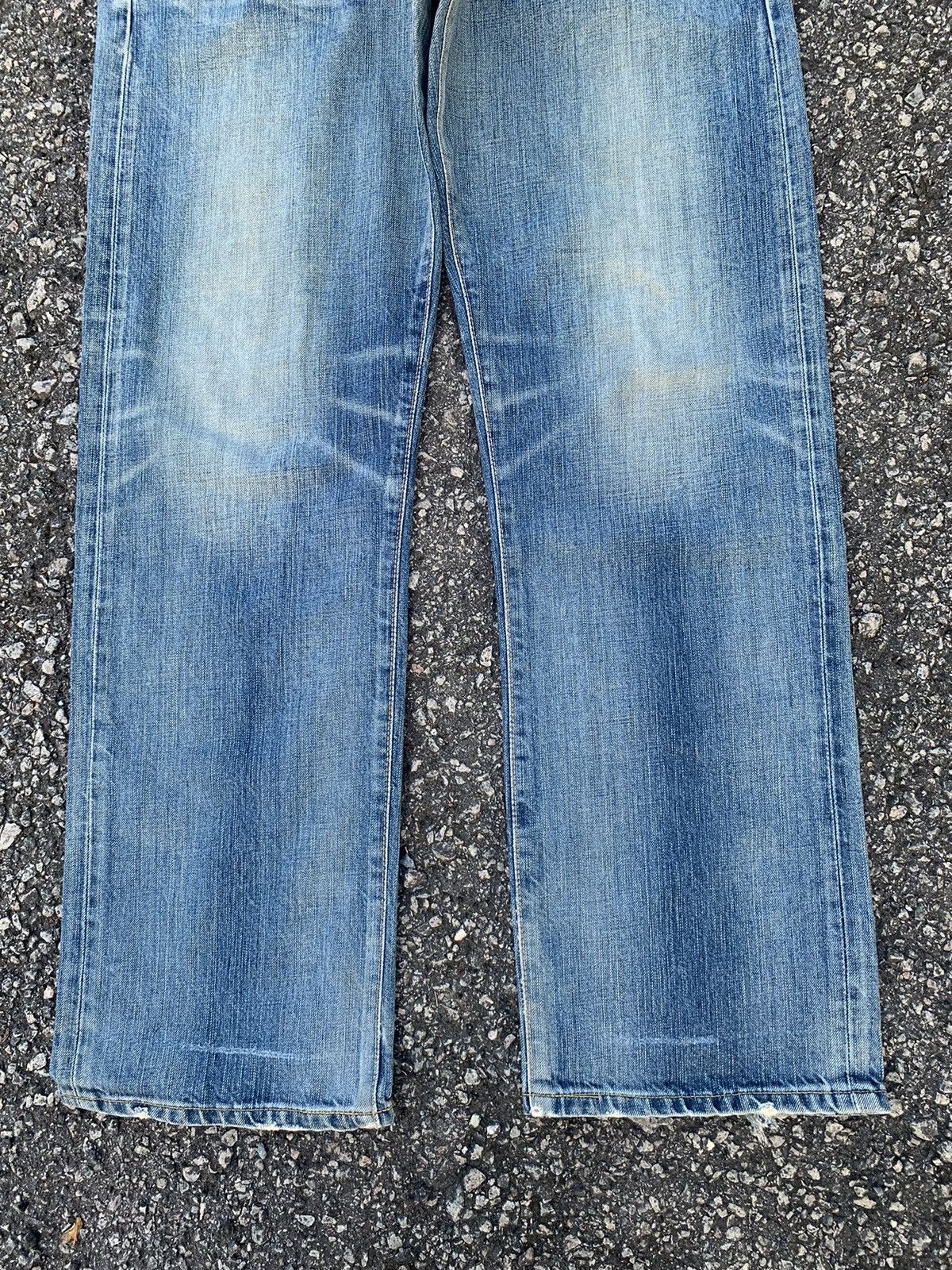 Kapital VINTAGE EDWIN 504 JAPANESE FADED & RUSTY DISTRESSED DENIM Size US 32 / EU 48 - 6 Thumbnail