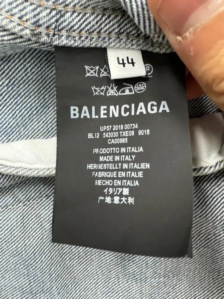 Balenciaga Sz 44 Balenciaga 18AW 2 in 1 Heavy Denim Jacket-2505 Size US S / EU 44-46 / 1 - 6 Thumbnail