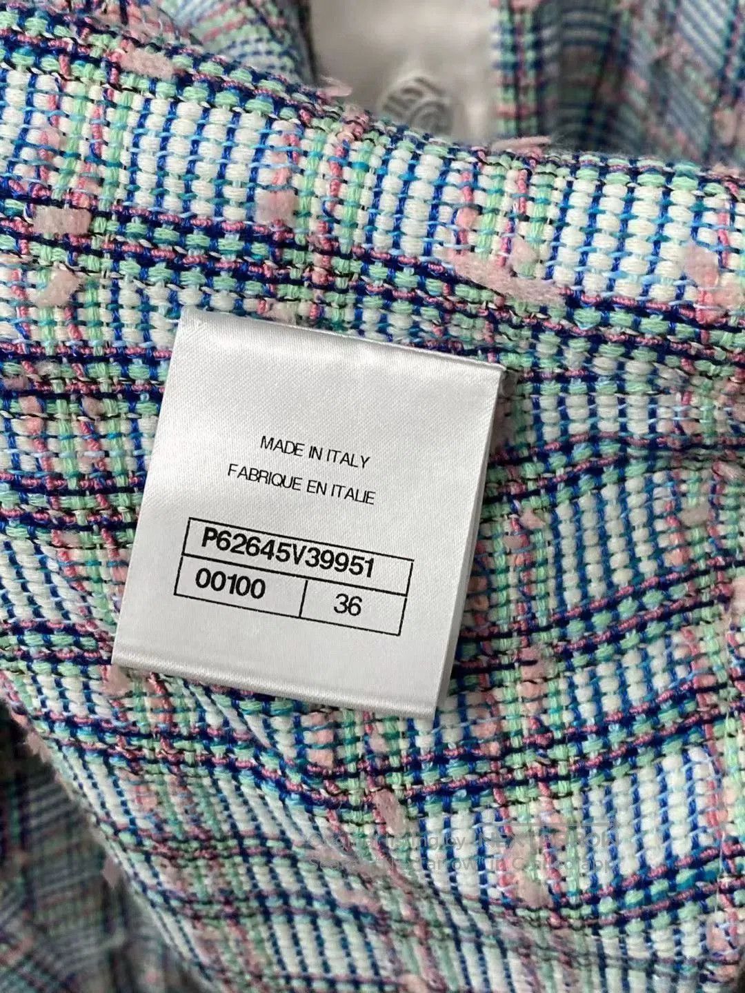 Chanel blue checkered woven double-sided jacket. Size S / US 4 / IT 40 - 3 Thumbnail