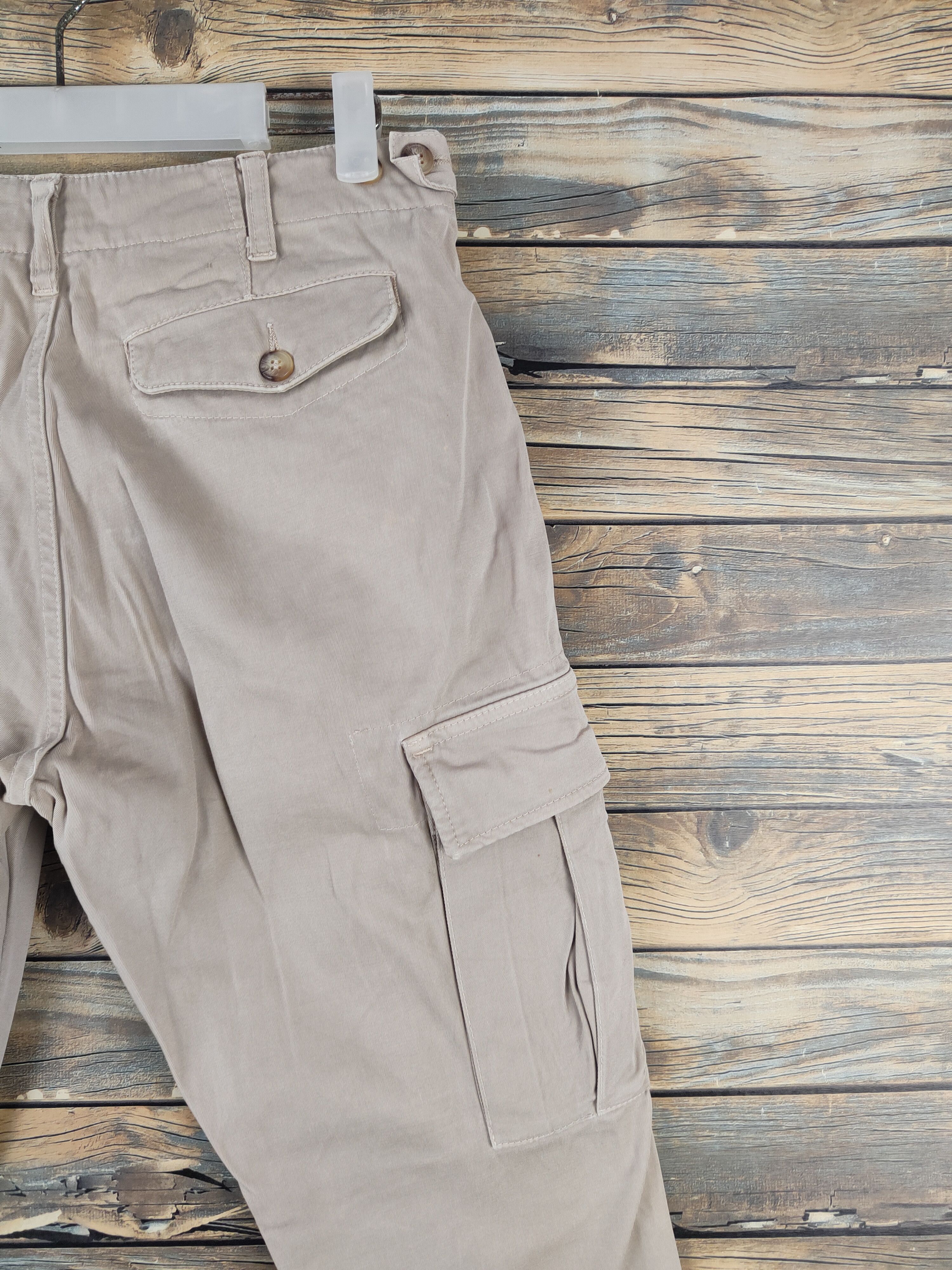East Harbour Surplus DL East Harbour Surplus Beige Multipocket Cargo Pants #1363 Size US 30 / EU 46 - 10 Thumbnail