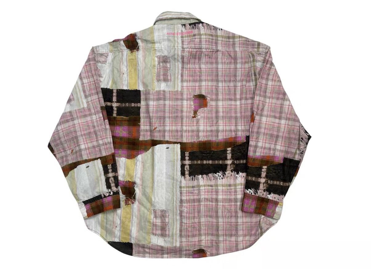 Acne Studios Acne Studios 3D Digital Print Pink Plaid Oversized Shirt J31 Size US M / EU 48-50 / 2 - 2 Thumbnail
