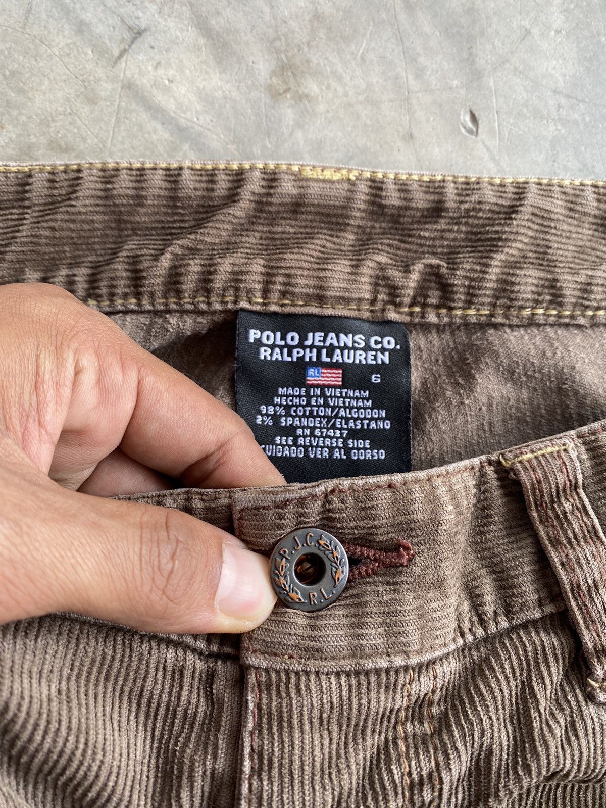 If Six Was Nine Flare Jeans Polo Ralph Lauren Velvet Corduroy 231 Size 30" / US 8 / IT 44 - 8 Thumbnail