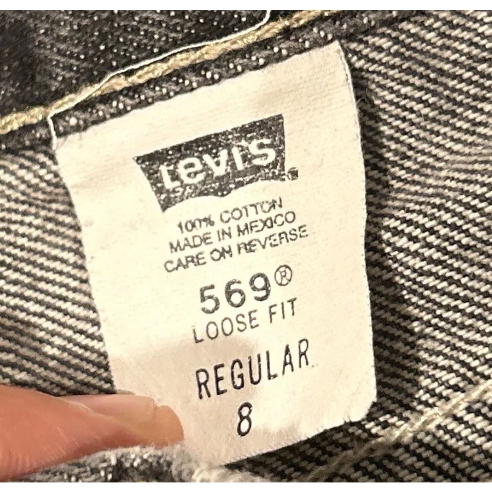 Levi's Levis 569 Baggy Jeans Youth Boys 8 24x22 Baggie Relaxed Size US 26 / EU 42 - 3 Thumbnail