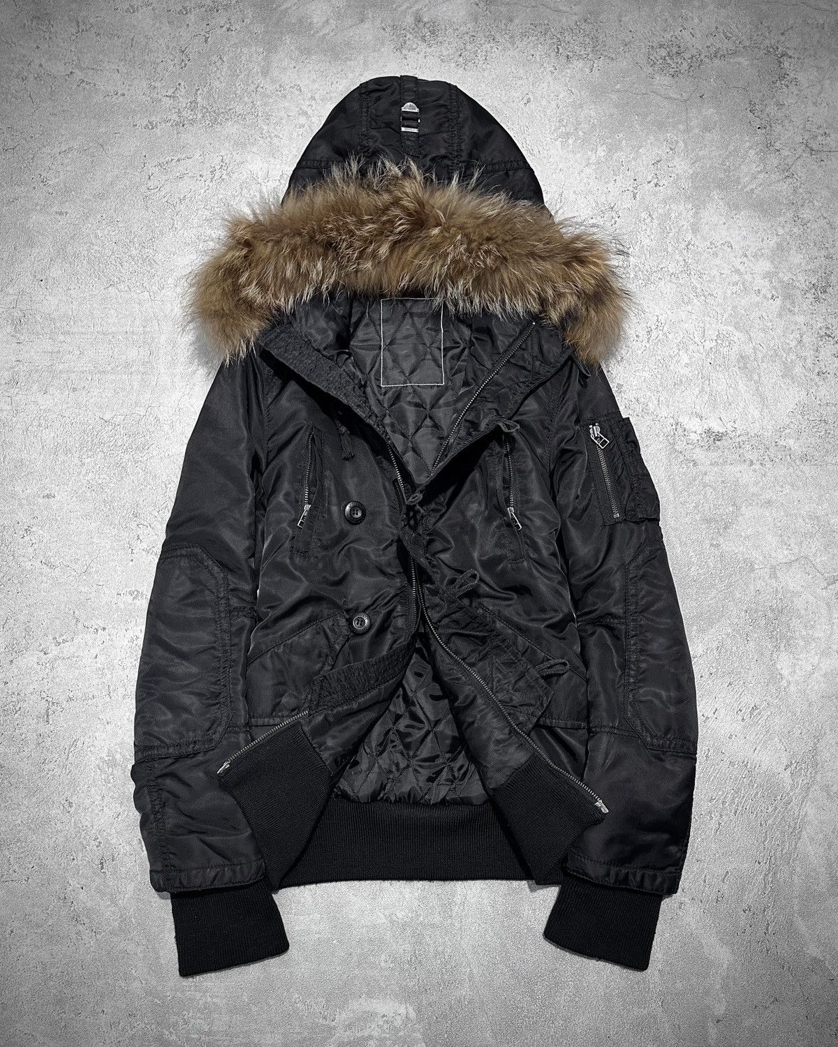 Japanese Brand Vkei Moussy N2b Fur Hood Jacket Kmrii Lgb Style Size US M / EU 48-50 / 2 - 2 Thumbnail
