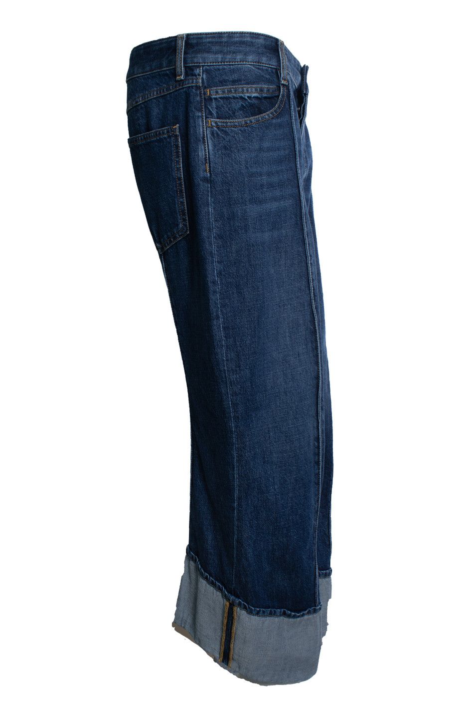 Bottega Veneta Bottega Veneta, cropped and folded jeans in blue Size 28" / US 6 / IT 42 - 2 Thumbnail