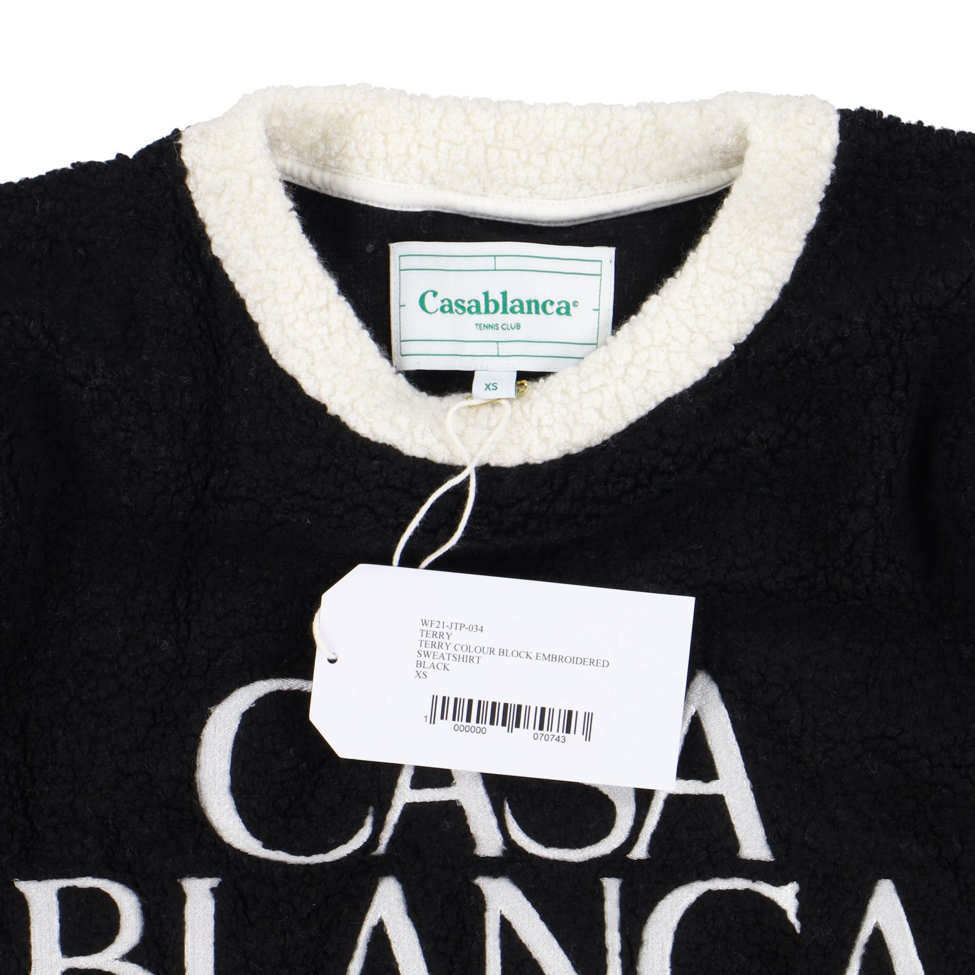Casablanca Black and White Fleece Logo Sweatshirt Size US XS / EU 42 / 0 - 7 Thumbnail