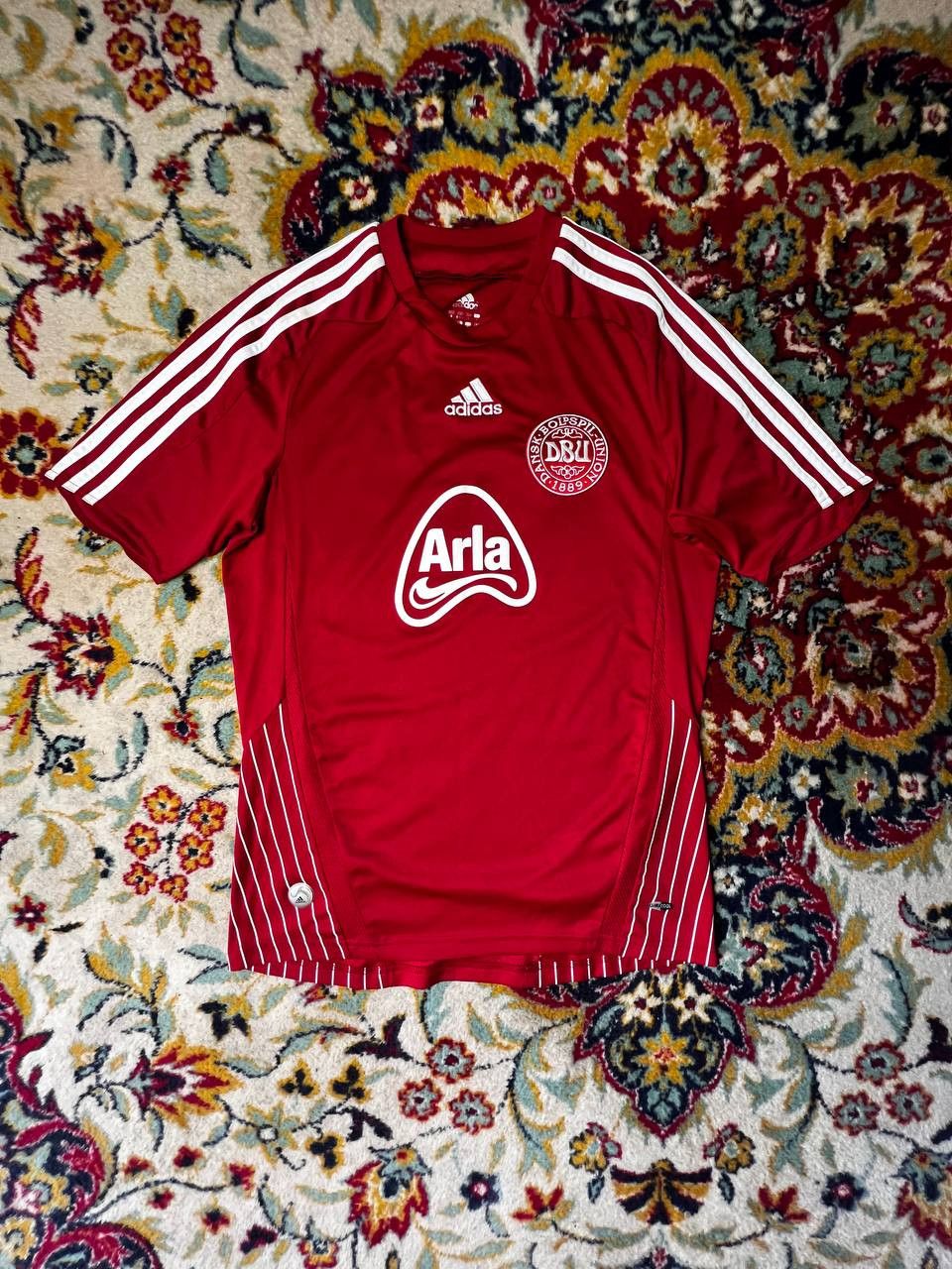 Adidas Adidas DBU Dansk Boldspil Union Football Red Jersey Denmark Size US M / EU 48-50 / 2 - 1 Thumbnail