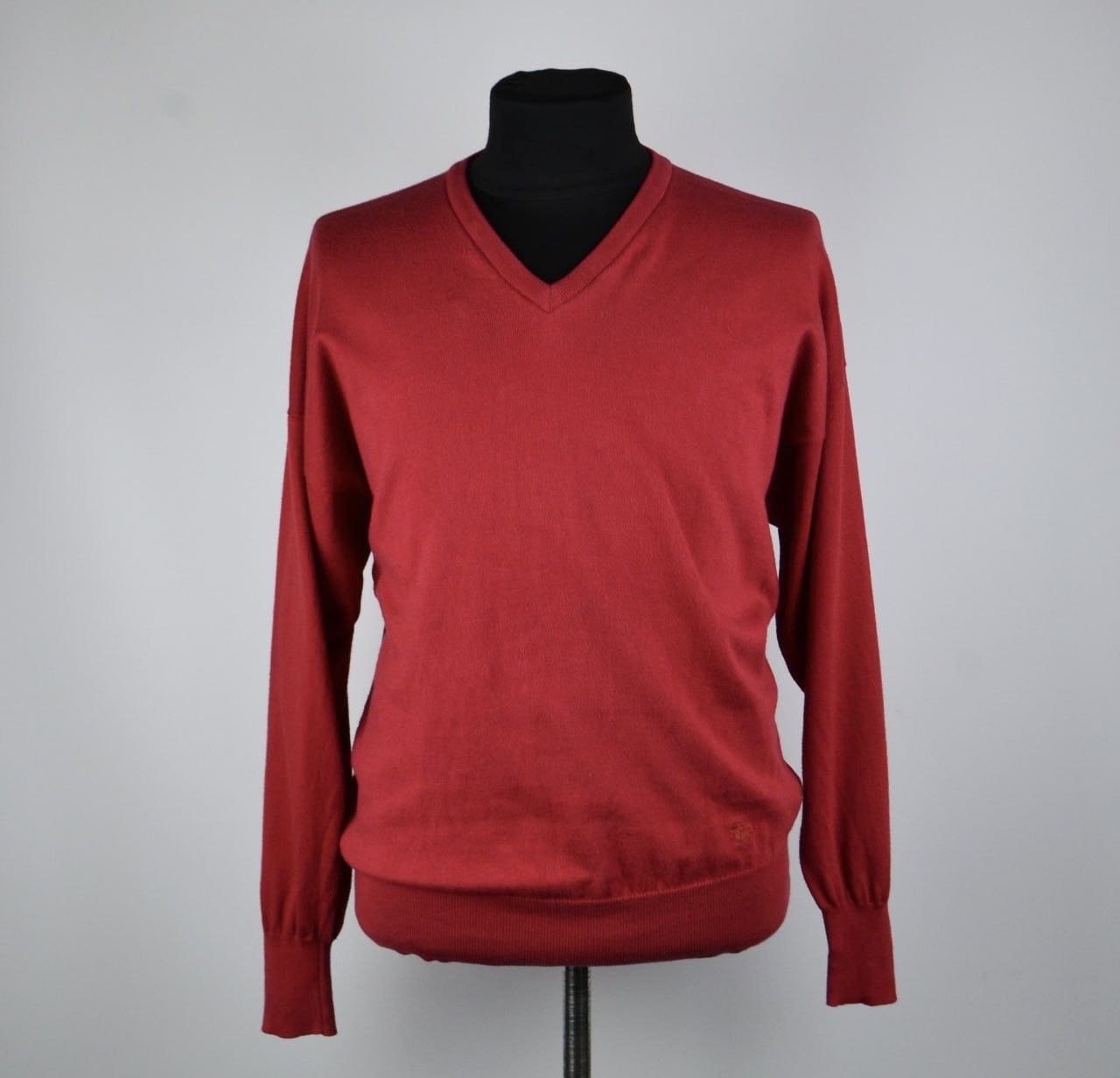 Burberry × Vintage Burberrys Sweater V-Neck Long Sleeve Size 117/46 XL Size US XL / EU 56 / 4 - 1 Thumbnail