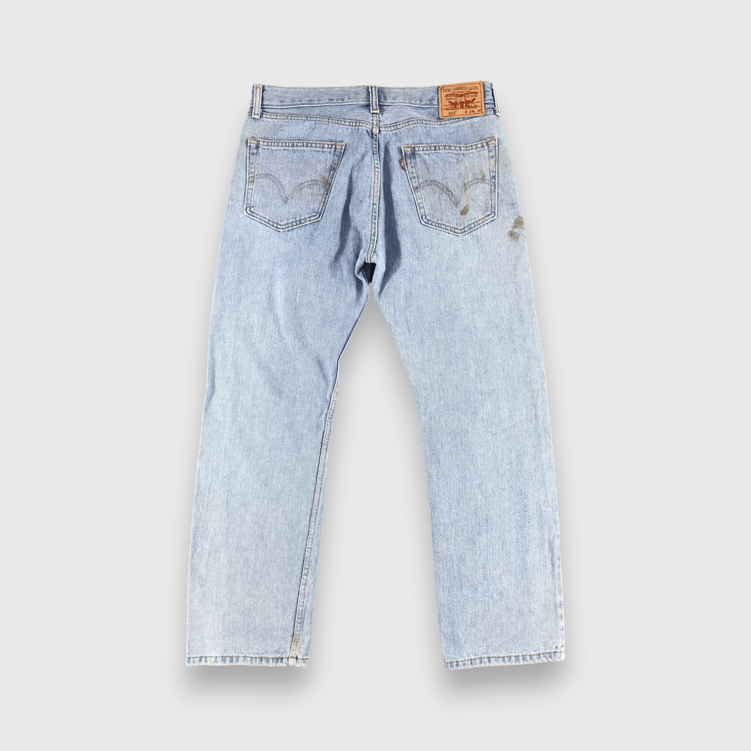 Levi's Vintage Light Wash Levis 505 Jeans-J1265 Size US 35 - 2 Thumbnail