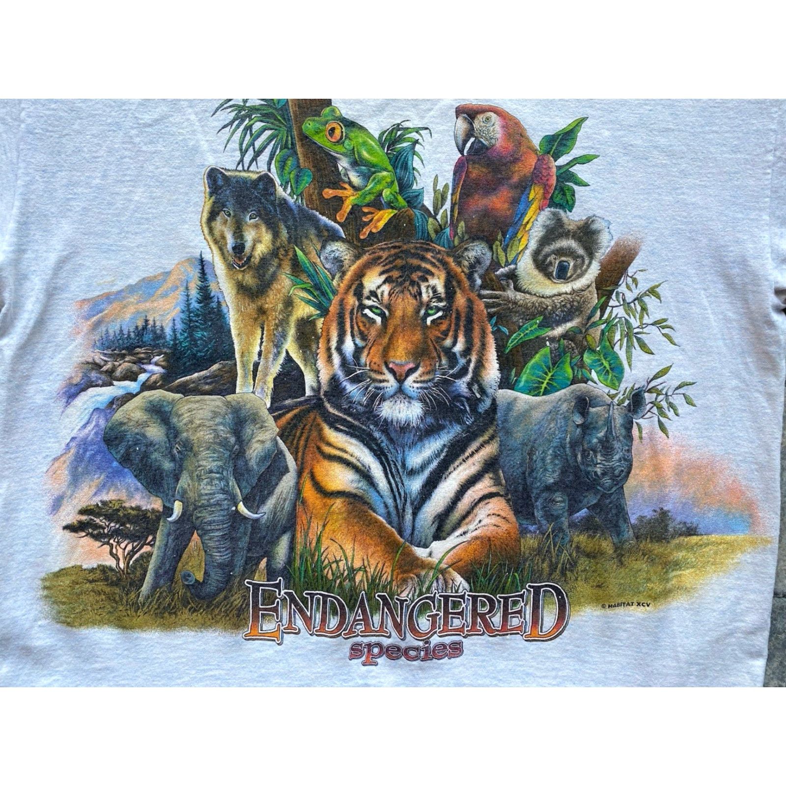 Habitat VINTAGE Signal Sport Shirt L Men Gray Short Sleeve habitat Endangered Species Single Stitch Hemmed 90s Nature Animals Sports Mens Size US L / EU 52-54 / 3 - 2 Thumbnail