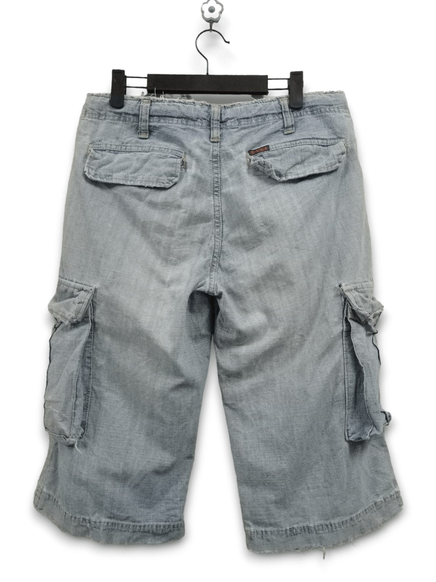 Japanese Brand × Twenty Vintage TWENTY Baggy Distressed Cargo Jeans Shorts Jorts Size US 31 - 2 Thumbnail