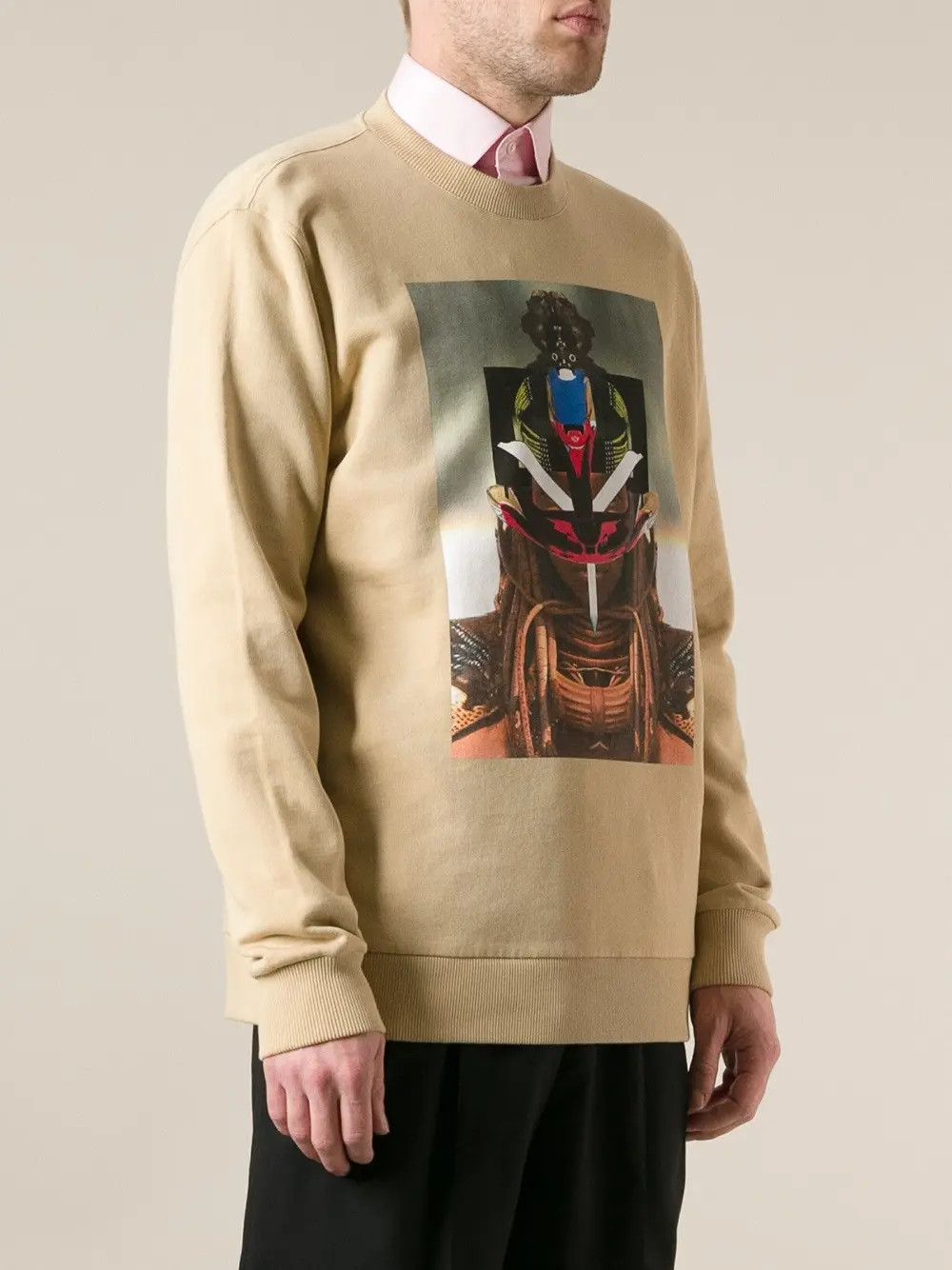 Givenchy Beige Runway Masai Print Oversized Sweatshirt Size US S / EU 44-46 / 1 - 2 Thumbnail