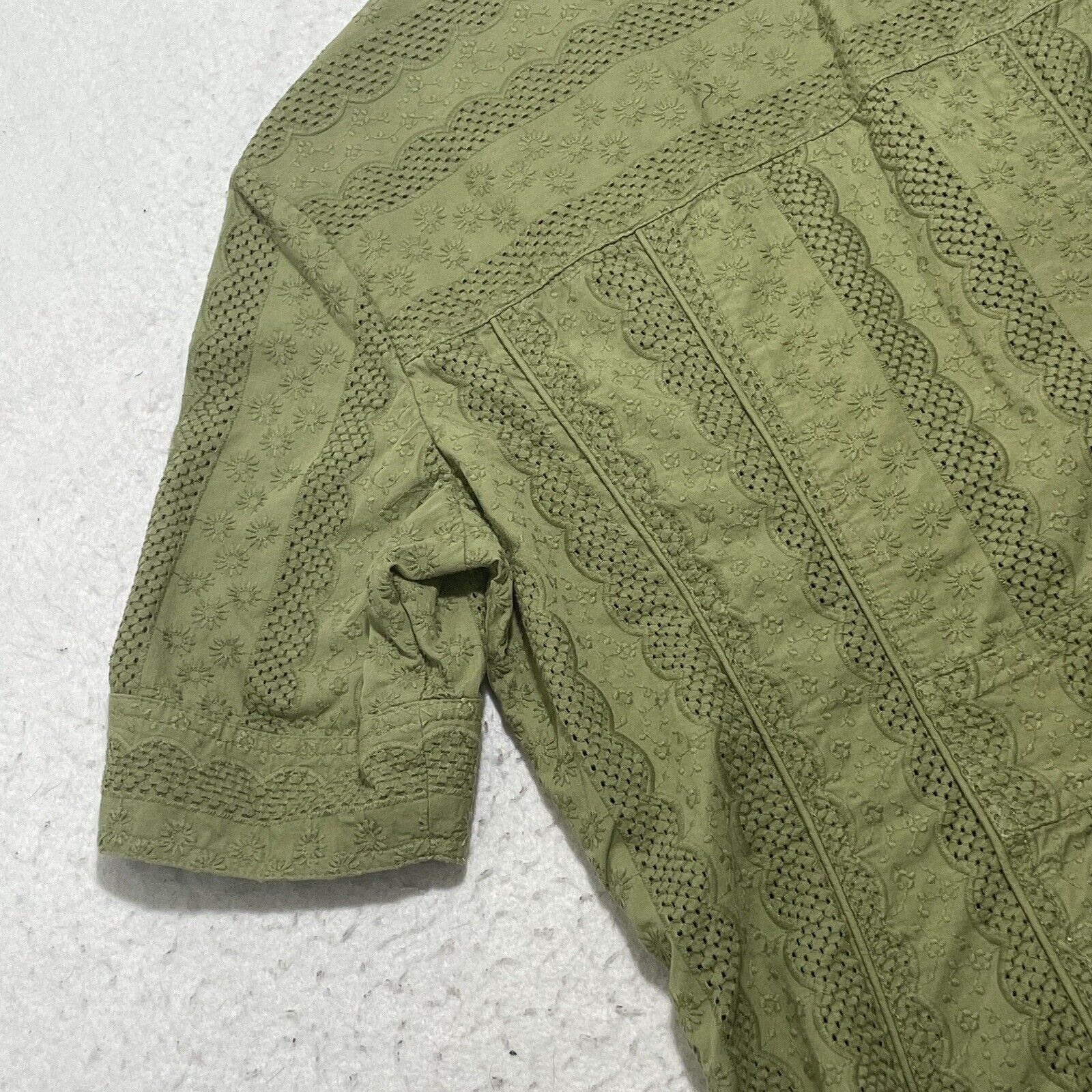 Coldwater Creek Coldwater Creek 10 Collared Open Knit Hook & Eye Clasp Top Size L / US 10 / IT 46 - 12 Thumbnail