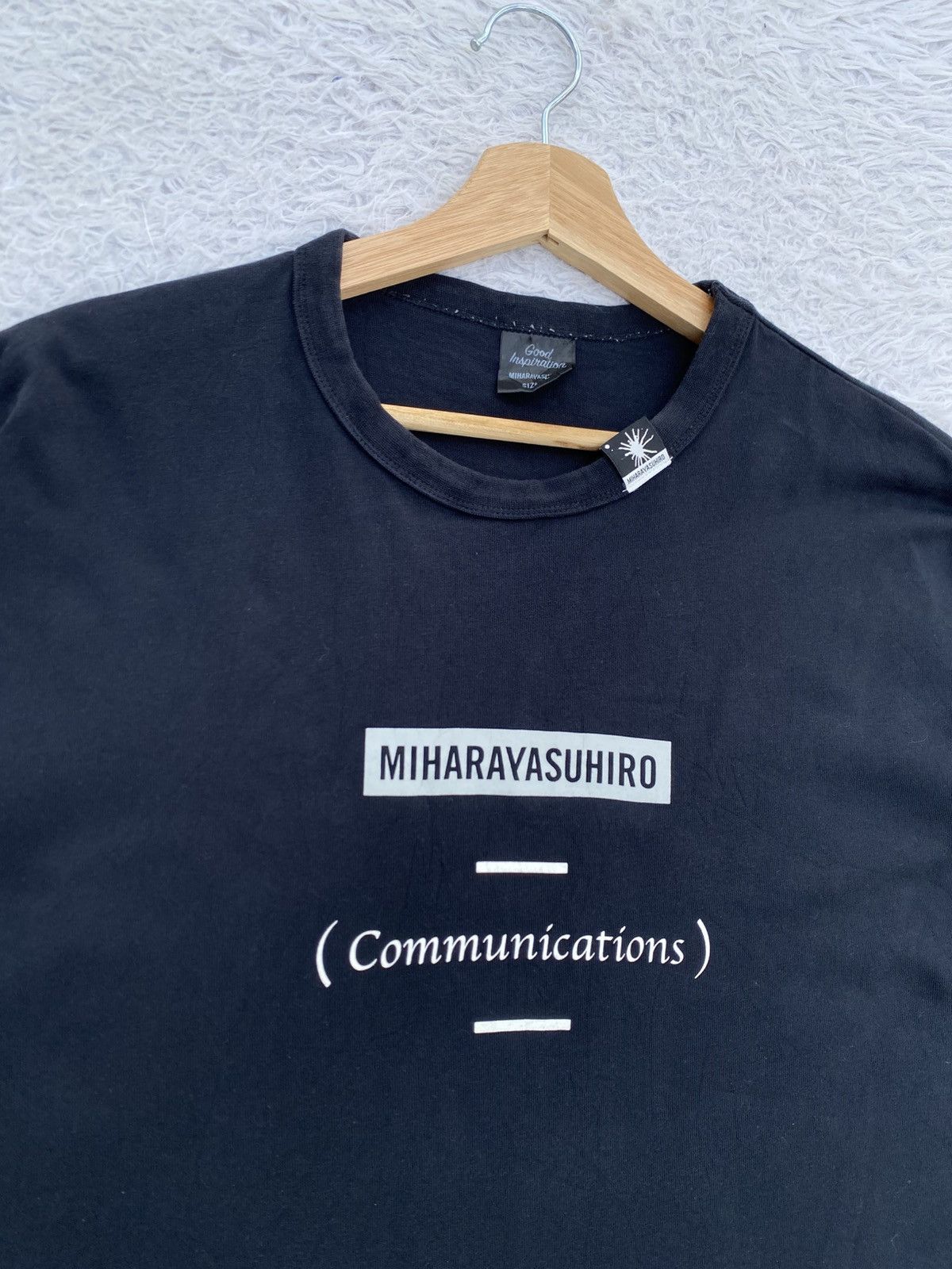GU × Maison MIHARA YASUHIRO Rare Miharaya Suhiro (Communications) Black Tshirt Size US L / EU 52-54 / 3 - 7 Thumbnail