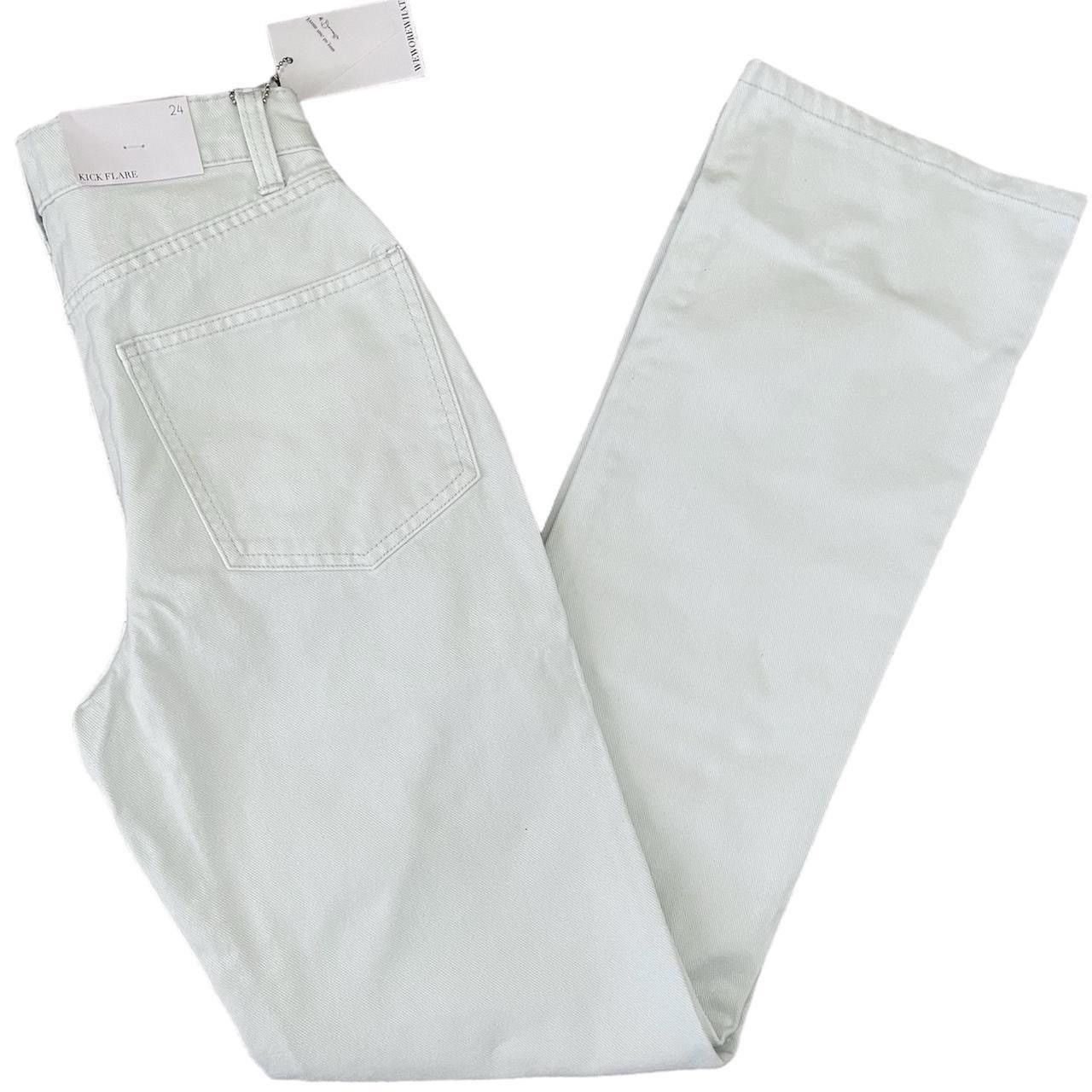 WeWoreWhat We Wore What Kick Flare High Rise Jeans Cotton Light Denim Size 24" / US 00 / IT 34 - 12 Thumbnail