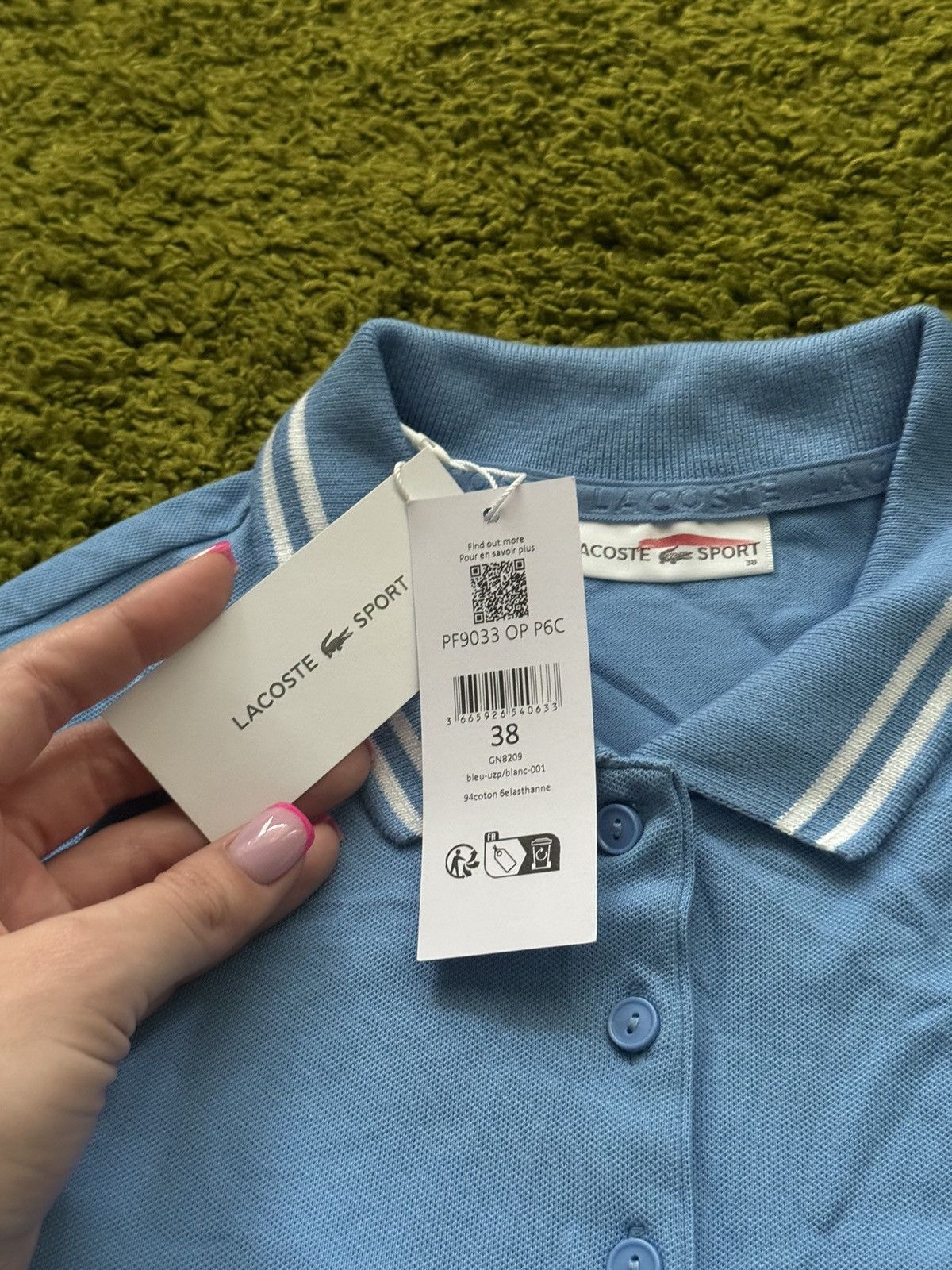 Designer × Lacoste 🐊 Lacoste NWT blue polo t-shirt Size M / US 6-8 / IT 42-44 - 4 Thumbnail
